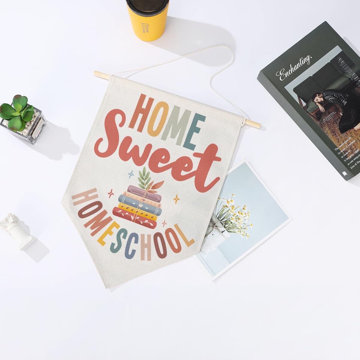 Preppy Positive Affirmations Wall Hanging Pennant Flag â€?Aesthetic Decor for Classroom, Bedroom, or Home