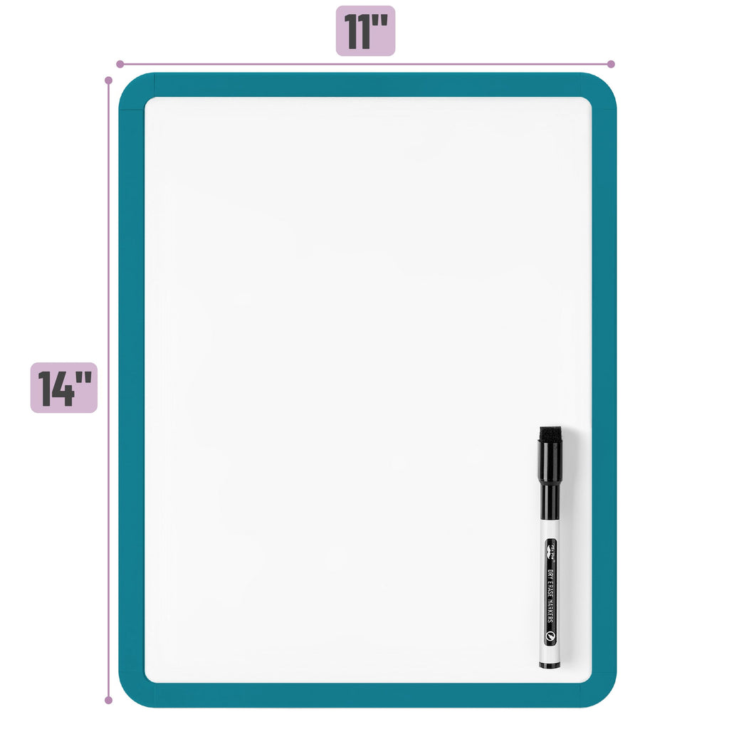 Dry Erase Board, 14â€?x 11â€?with a Black Dry Erase Marker Color Frame, Small White Board Dry Erase Whiteboard