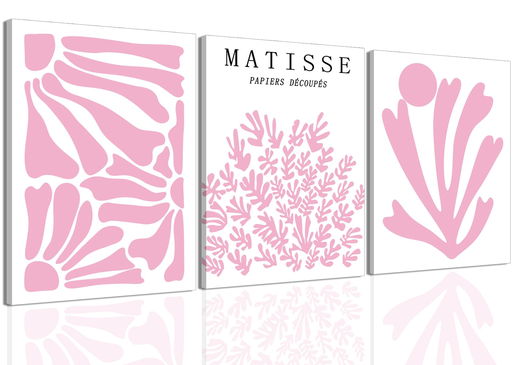 Trendy Blue Wall Art Set of 3, Preppy Navy Blue Wall Decor, Coquette Disco Lucky Me 8 Ball Poster Canvas Prints Aesthetic Pictures Room Dorm