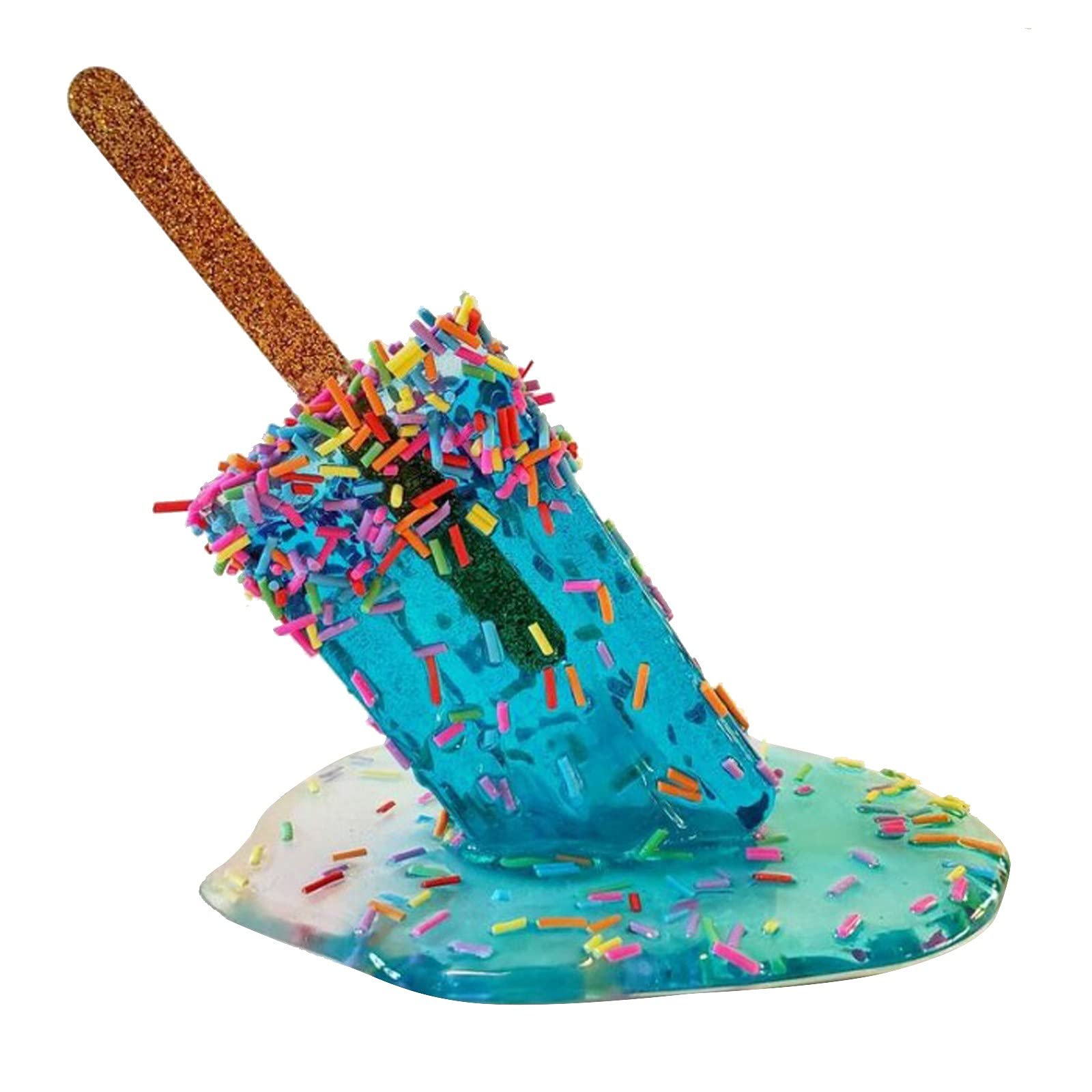 Melting Popsicle Sculpture - Creative Melting Ice Cream Resin Home Decor