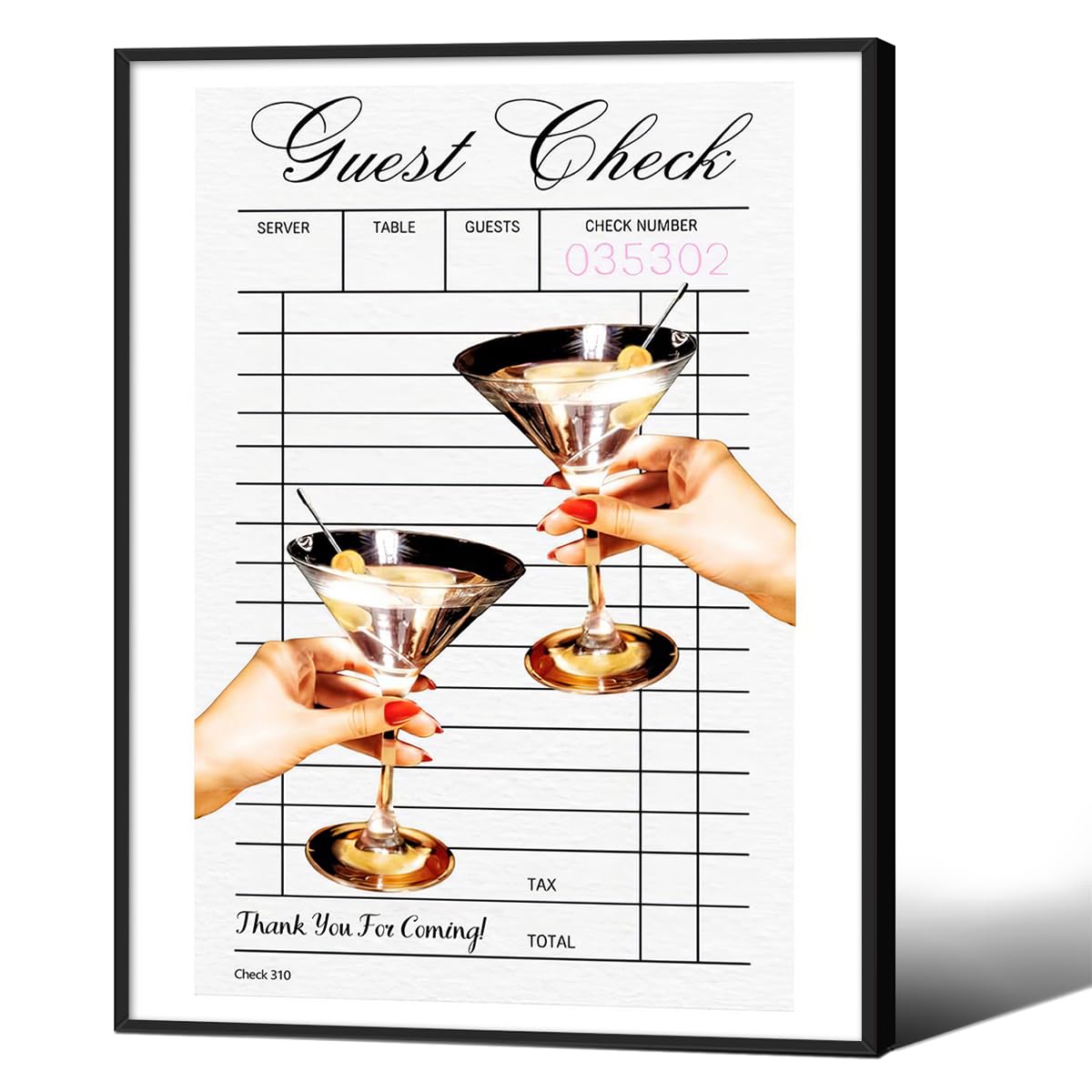 Cocktail Poster Alcohol Drink Wall Art Preppy Bar Cart Canvas Prints for Funky Bar Kitchen Wall Decor