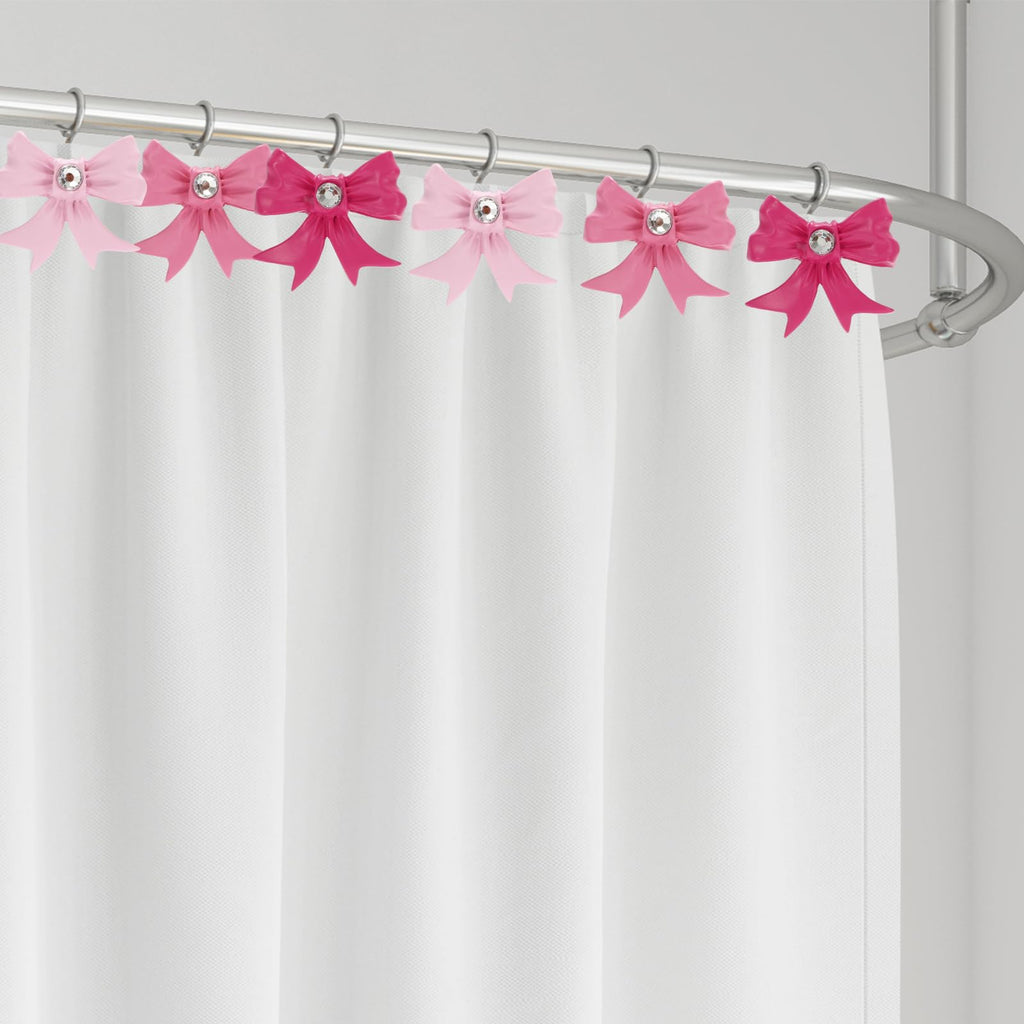 Cute Bow Knot Decorative Curtain Rings Resin Curtain Hanger Hooks