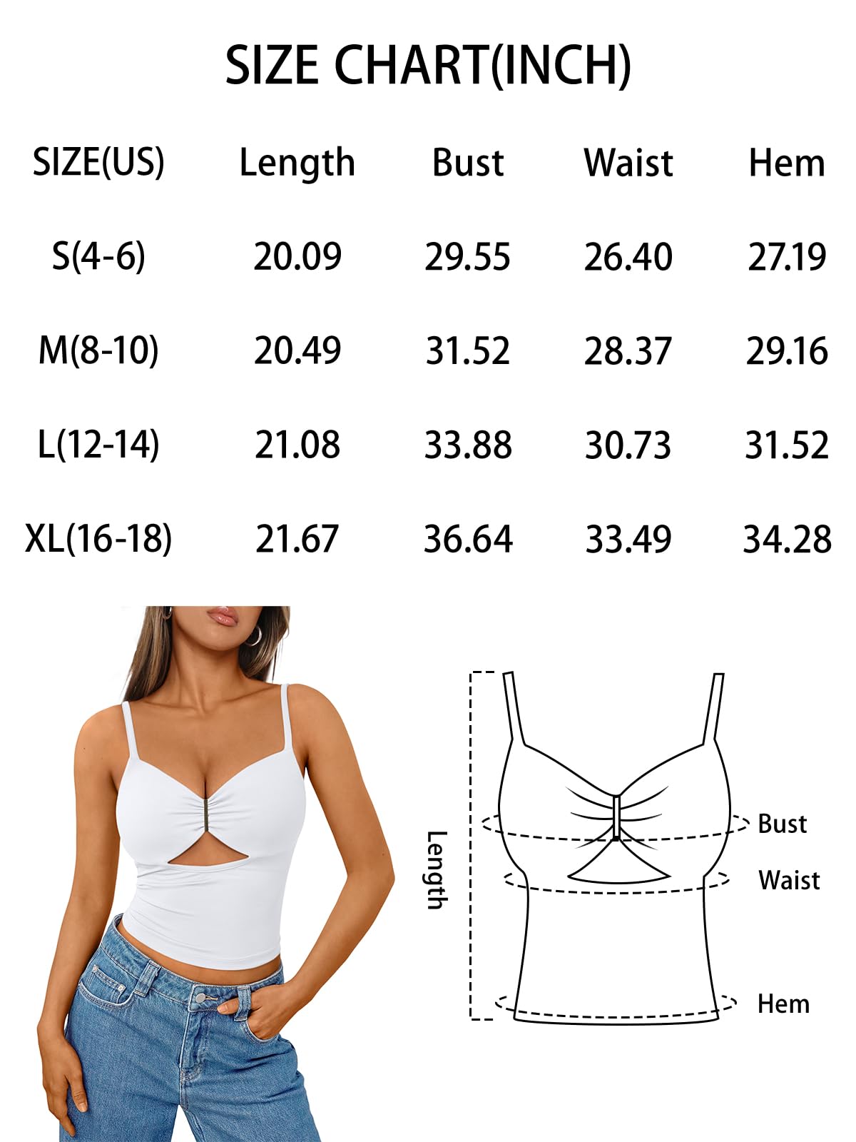 Spaghetti Strap Tank Top - Y2K Sexy Camisole Tops