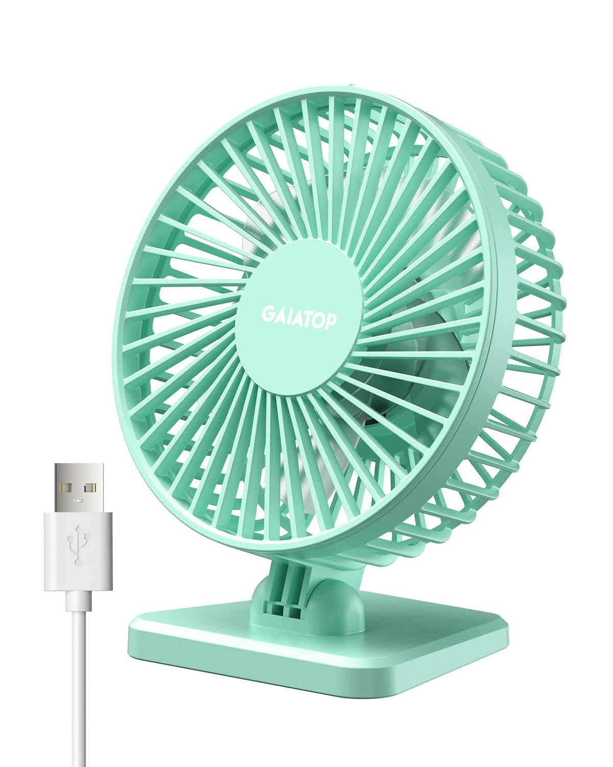 USB Desk Fan, Small But Powerful, Personal Portable Quiet 3 Speeds, Adjustable Mini Table Desktop fan for Cooling