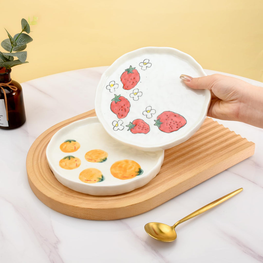 Ceramic Dinner Plate, Cute Creative Plates Design, Printed Dinnerware