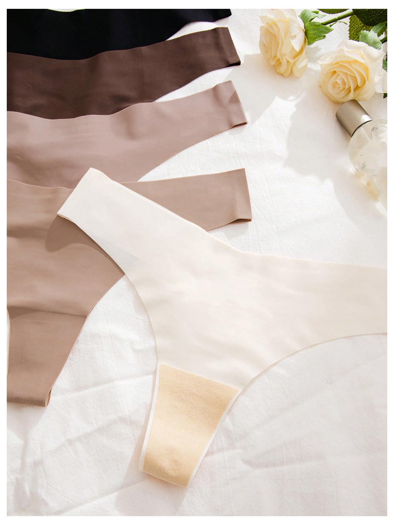 Women's 5 Pack Leopard Print Thongs Low Rise Panties Underwear Sets