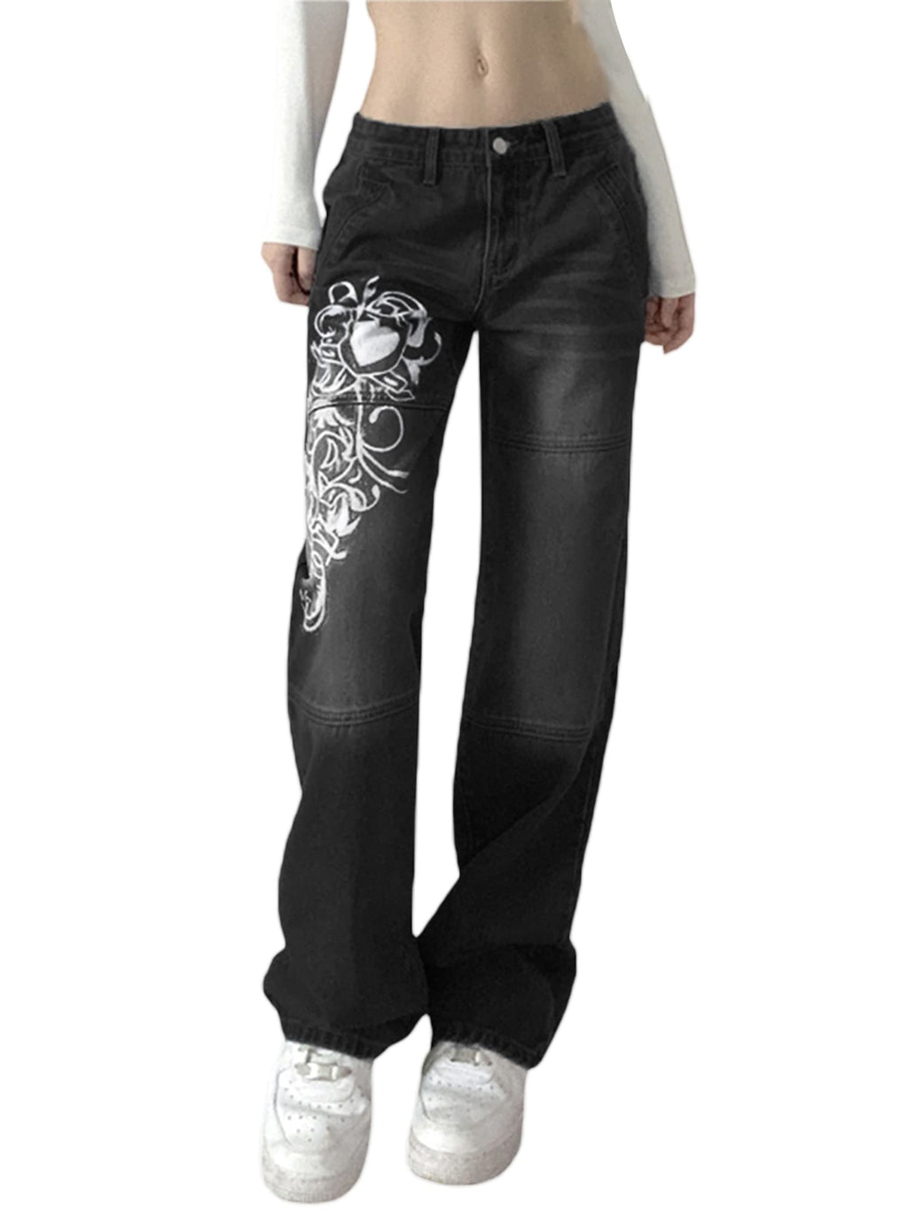 Women's Y2K High-Waisted Boyfriend Jeans â€?Streetwear Denim Pants