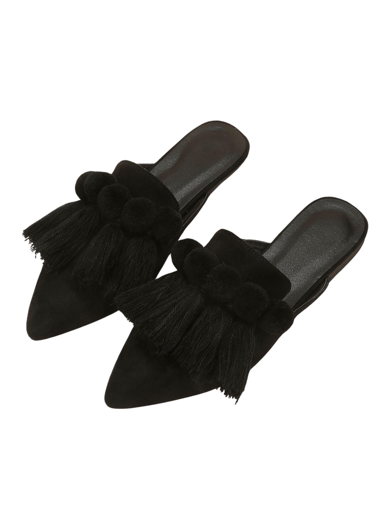 Women's Dress Shoes Slip On Flats Comfortable Pointed Toe Mules Dressy Casual Loafers Shoes