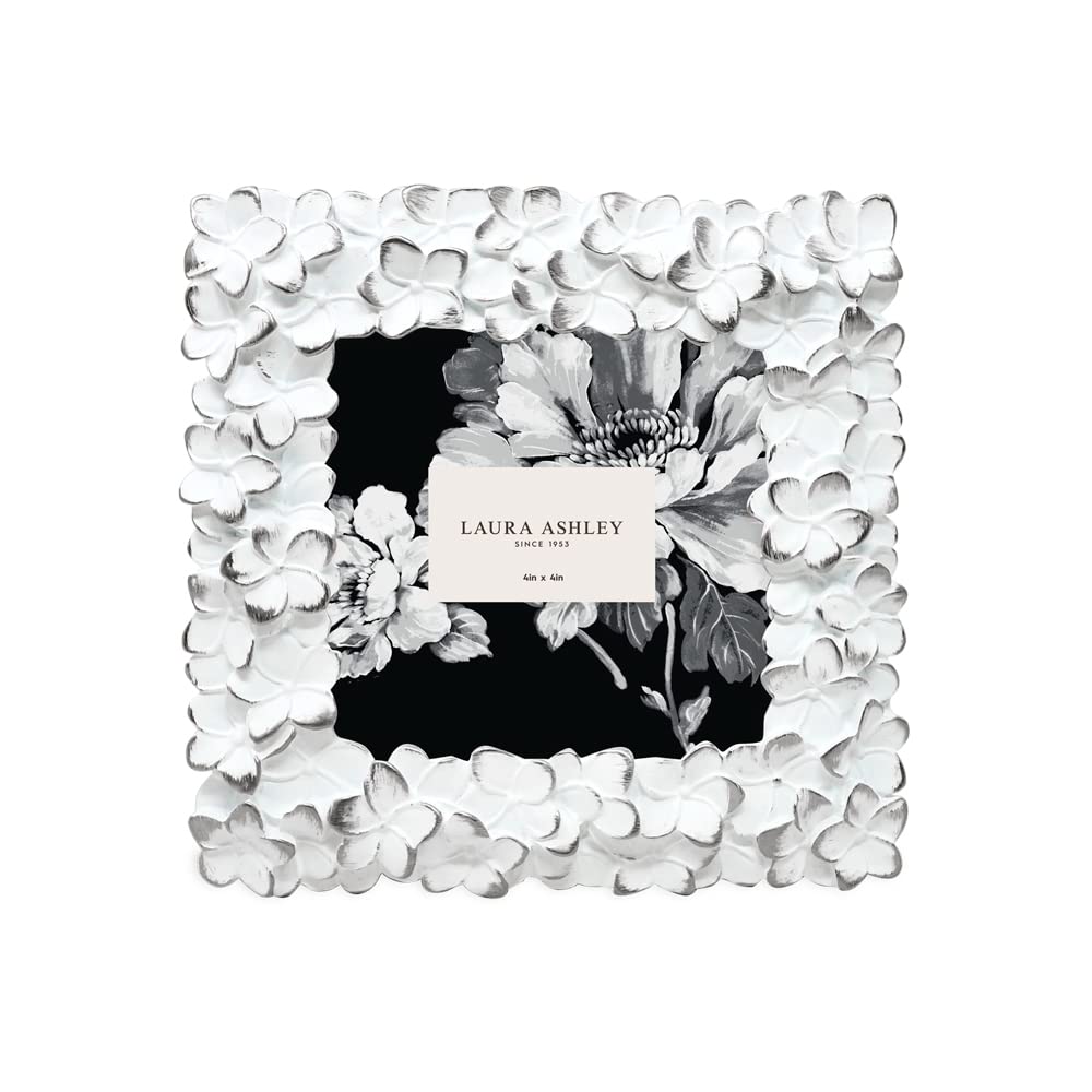 Flower Textured Hand-Crafted Resin Picture Frame w/Easel & Hook for Tabletop & Wall Display, Decorative Floral Design Home D cor, Photo Gallery, Art