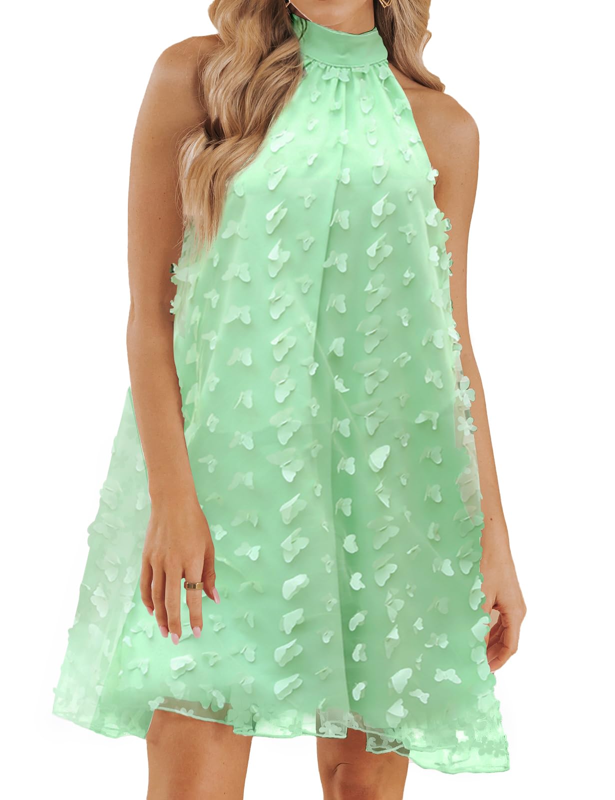 Women's Summer Formal Dresses Cocktail Halter Swing Dress Cute A Line Dress