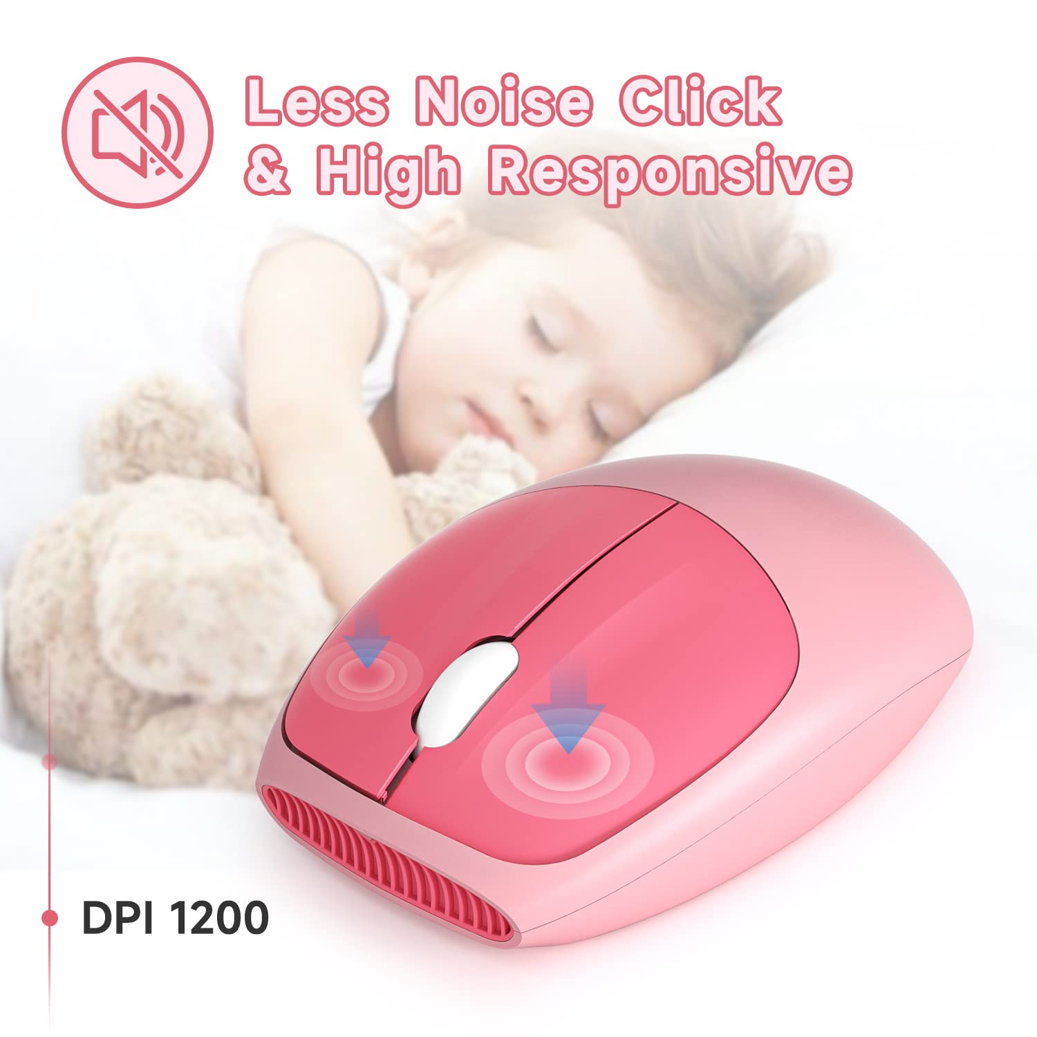 Wireless Keyboard and Mouse Combo, Full-Sized Typewriter Keyboards, Cute Cat Shaped Wireless Mouse, USB Plug and Play for Windows, Computer, PC, Laptop, Desktop