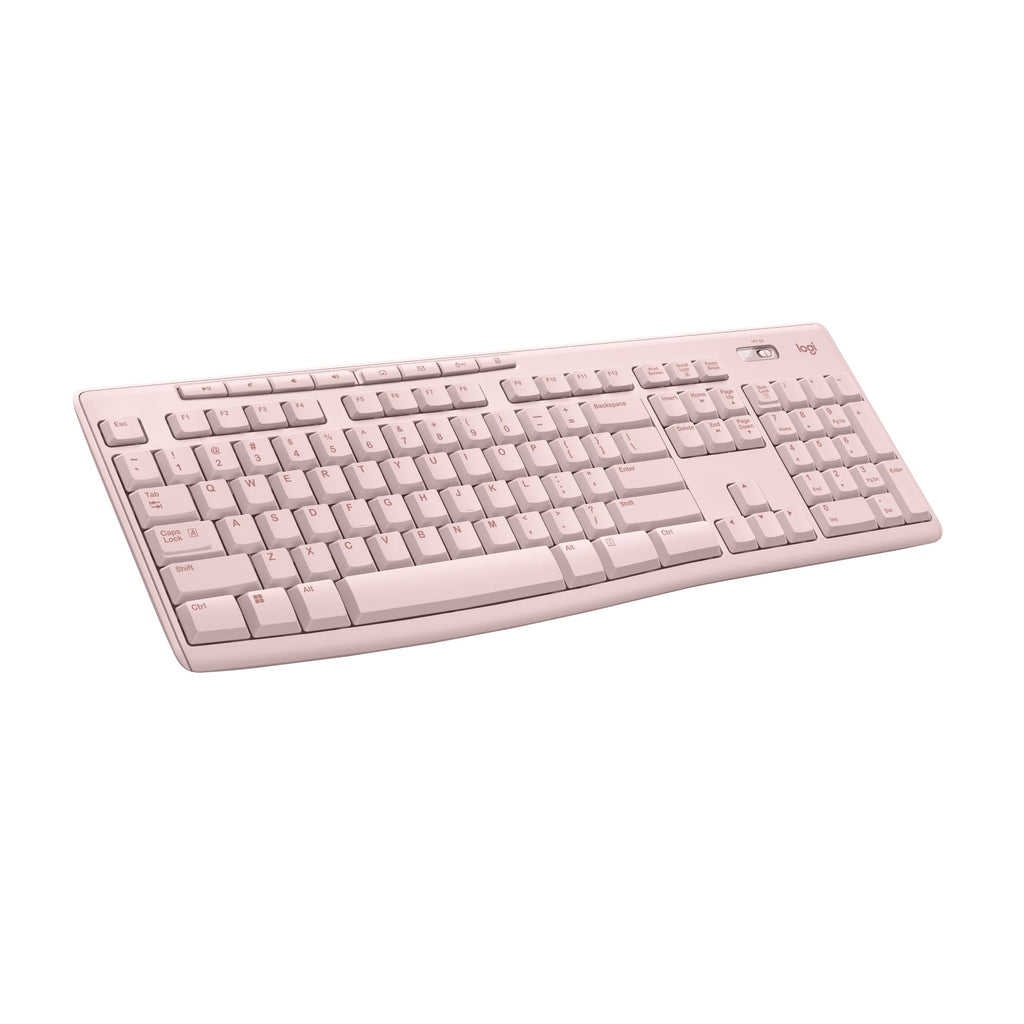 Rose Wireless Keyboard and Mouse Combo â€?2.4 GHz, Compact Mouse, 8 Multimedia Shortcuts, Long-Lasting 2-Year Battery, Compatible with Windows PC & Laptop