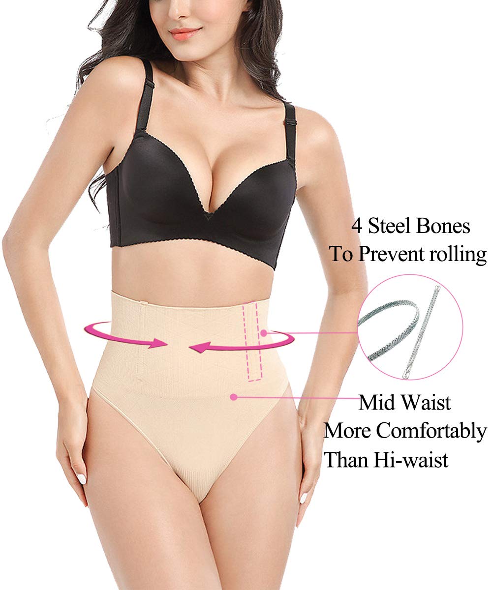 Thong Shapewear Tummy Control Panties Body Shaper for Women Butt Lifter Seamless Panty Girdle Underwear