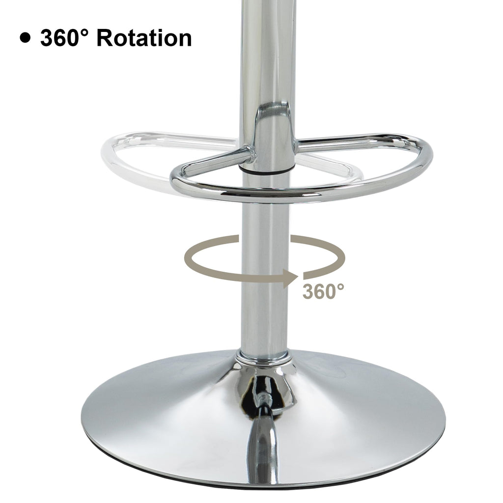 Velvet Swivel Bar Stools, Adjustable Counter Height Bar Chairs with Low Back & Footrest, Modern Gold Bar Stools for Kitchen Island, Bar Pub