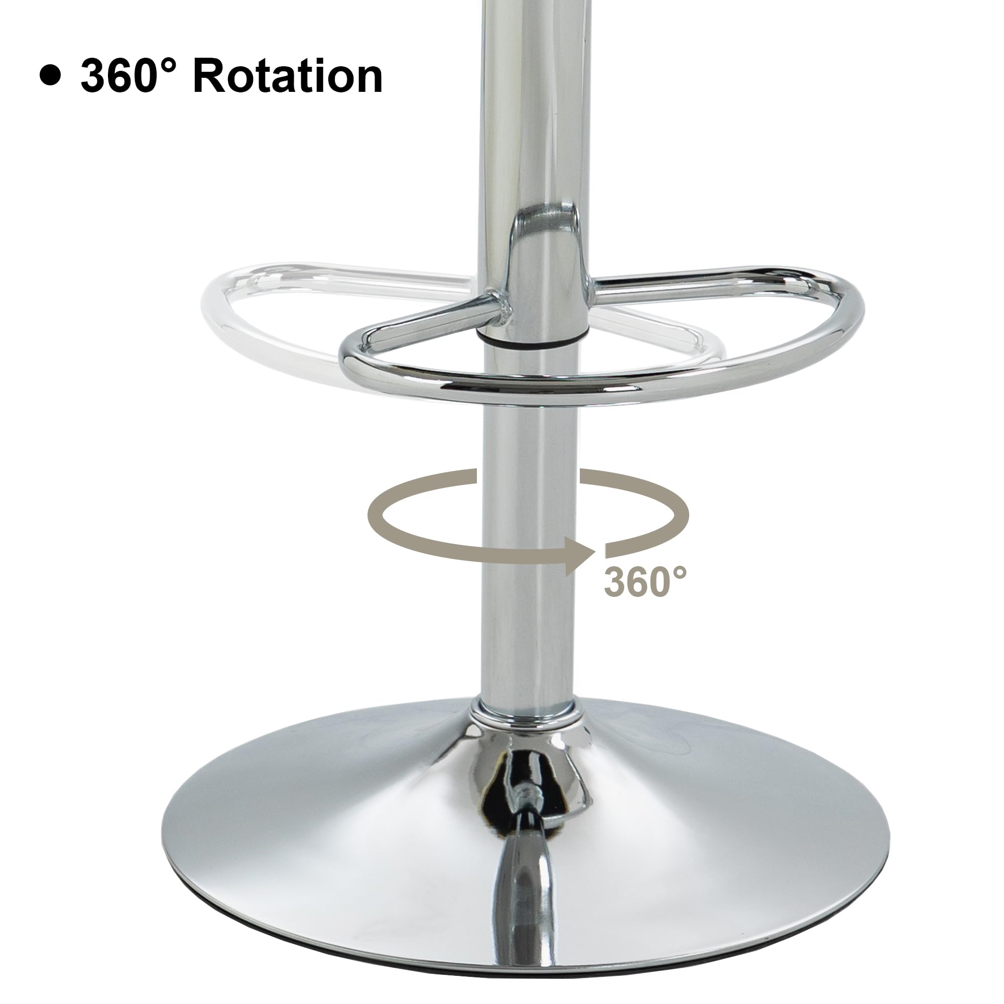 Velvet Swivel Bar Stools, Adjustable Counter Height Bar Chairs with Low Back & Footrest, Modern Gold Bar Stools for Kitchen Island, Bar Pub