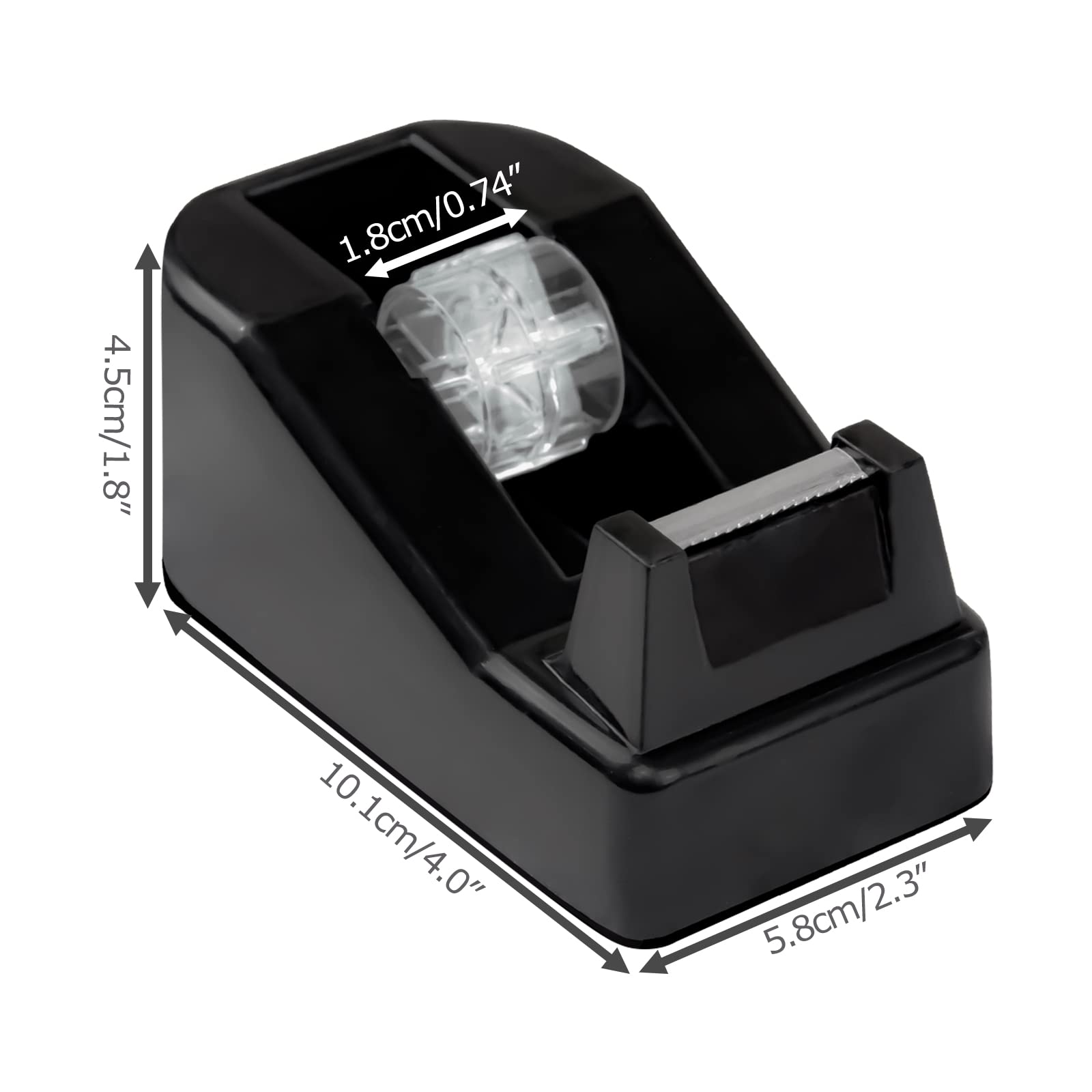 Desktop Tape Dispenser Adhesive Roll Holder with Weighted Nonskid Base, 1Pcs (Tape not Included)