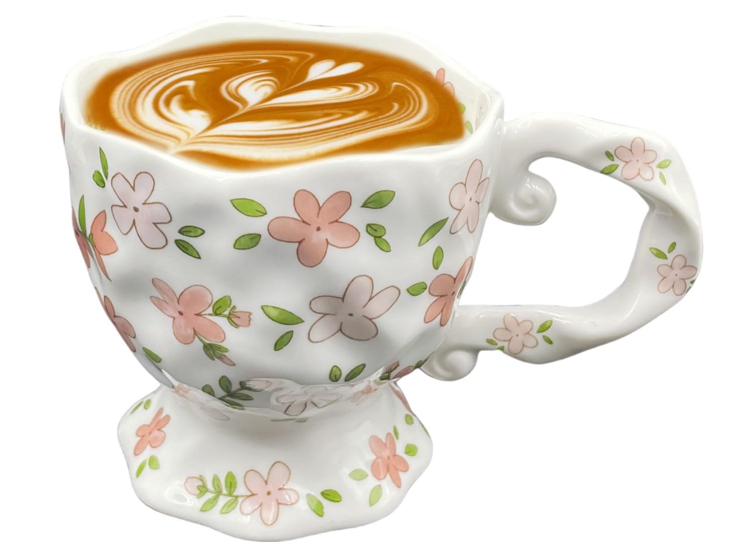 Handmade Kawaii Ceramic Mug with Pink Bow and Cute Bear â€?14 oz Novelty Cup