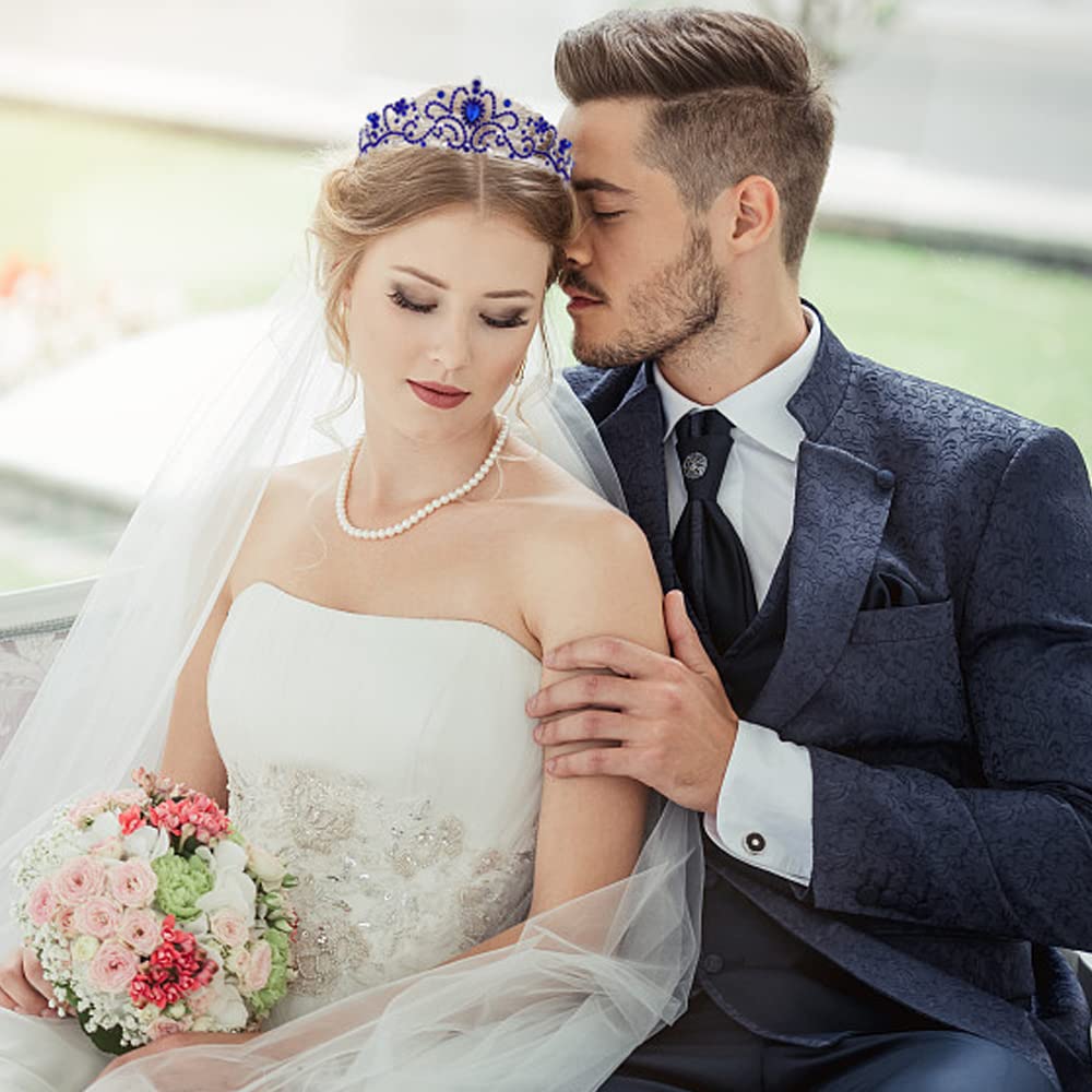 Princess Crystal Tiara Crown Headband Elegant Crown With Combs