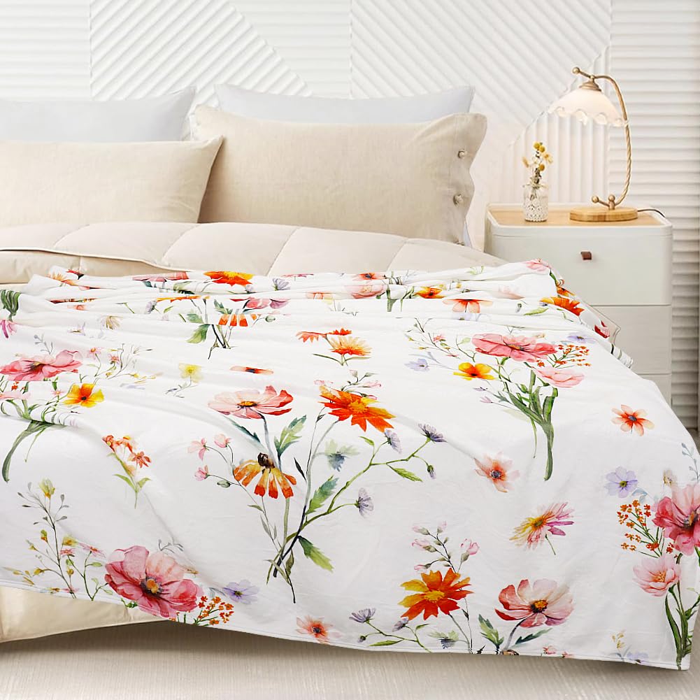 Super Soft Cozy Throw Blanket Flannel Fleece Lightweight Fuzzy Comfy Blankets for Couch Sofa Bed