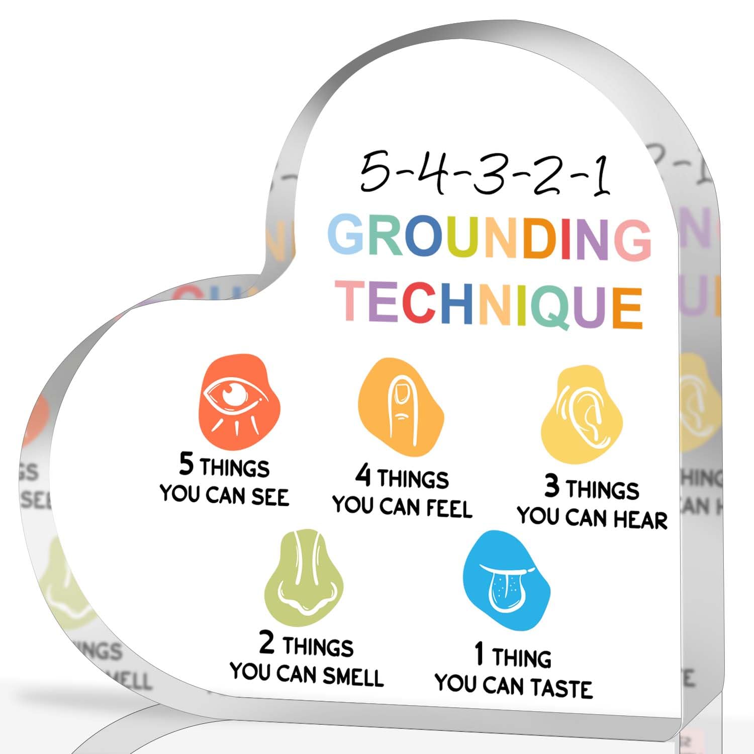 Note to Self Motivational Acrylic Heart Decor