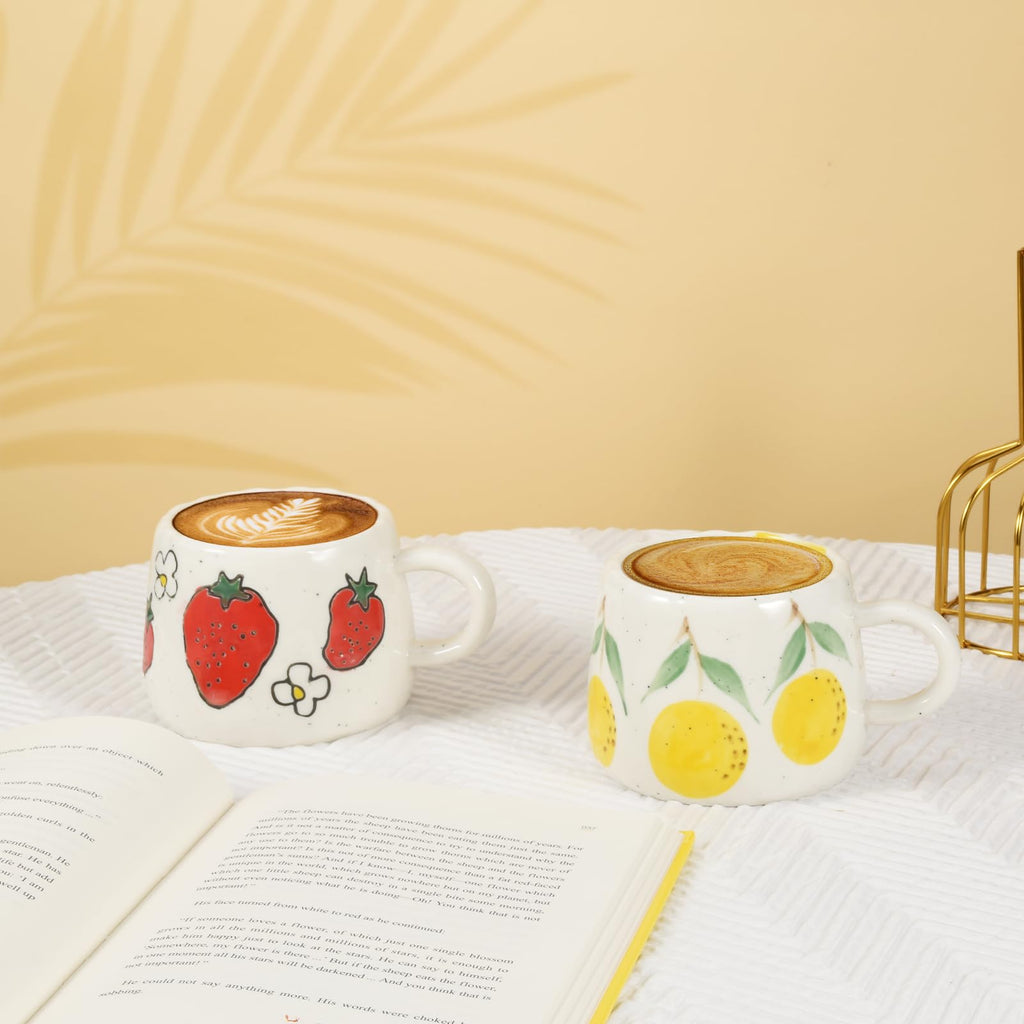 Ceramic Mug, Cute Fruit Creative Mugs Design, Printed Cup, 10 oz/300 ml for Latte Tea Milk