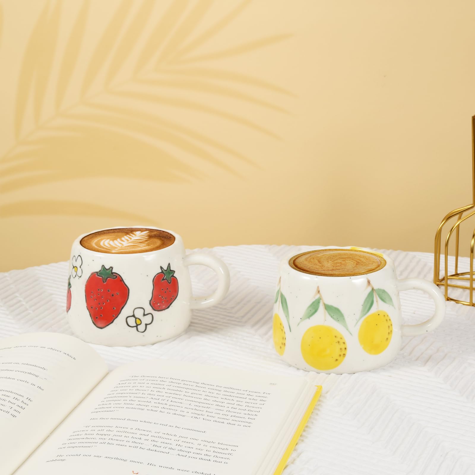 Ceramic Mug, Cute Fruit Creative Mugs Design, Printed Cup, 10 oz/300 ml for Latte Tea Milk
