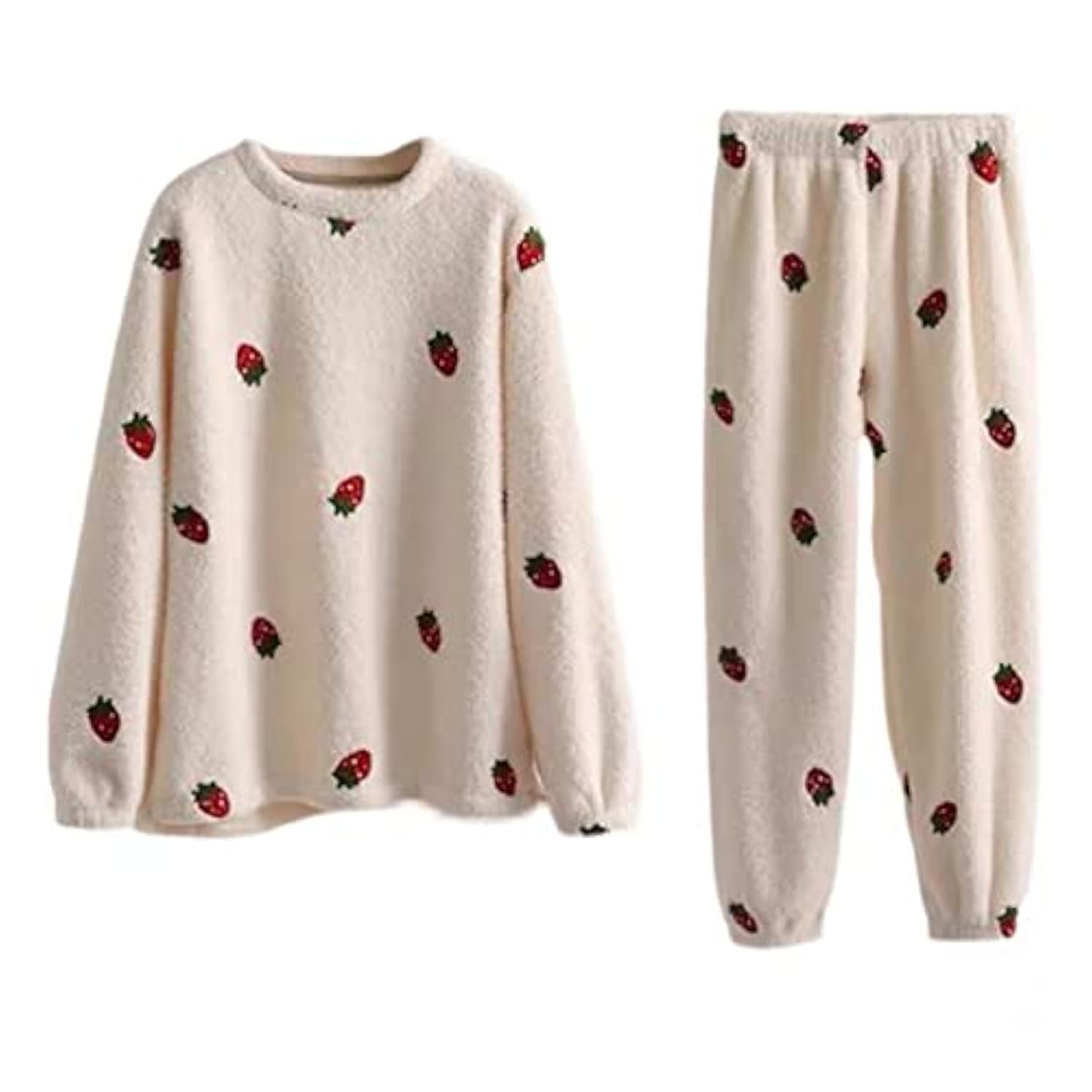 Women Kawaii Loungewear Sleepwear Fuzzy Sets
