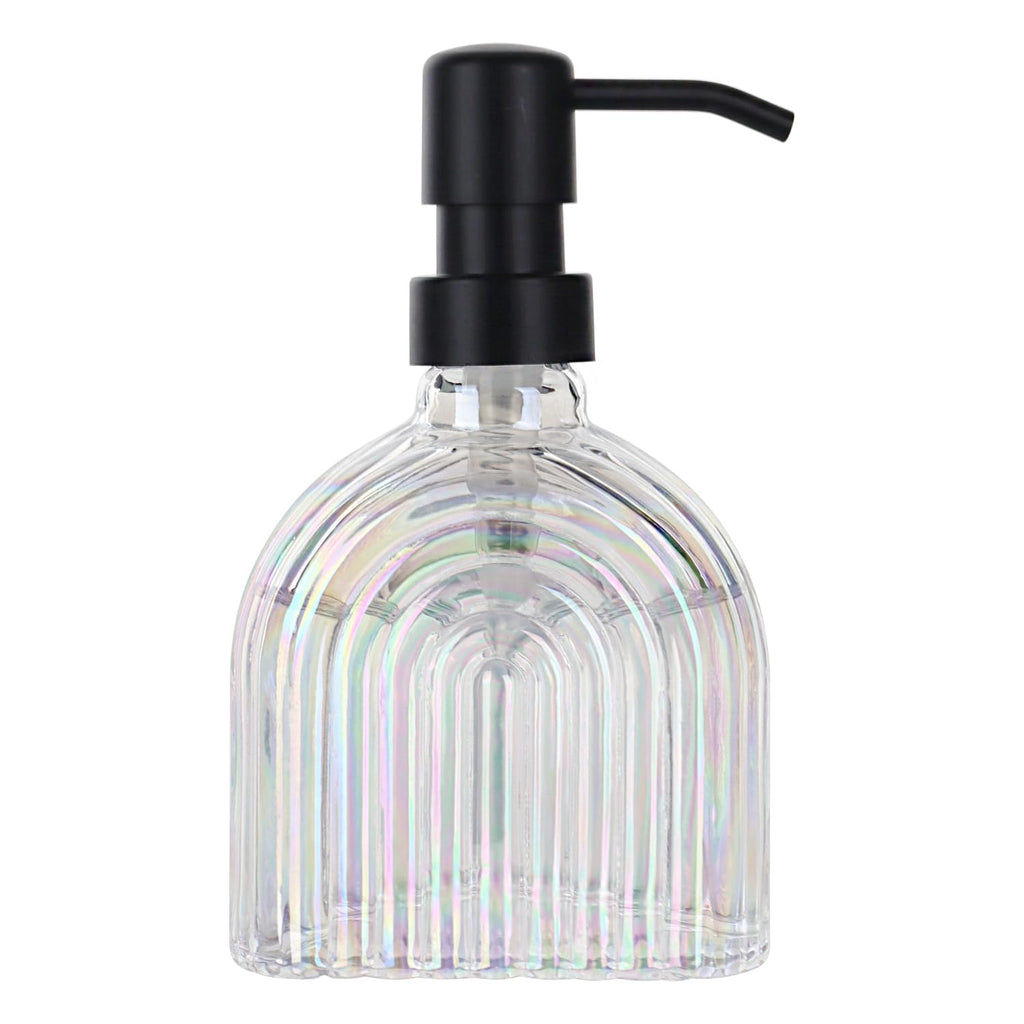 Glass Soap Dispenser Bathroom, 9 Oz Kitchen Soap Dispenser, Refillable Liquid Modern Soap Dispenser for Hand Soap, Lotion Dispensers Bottle
