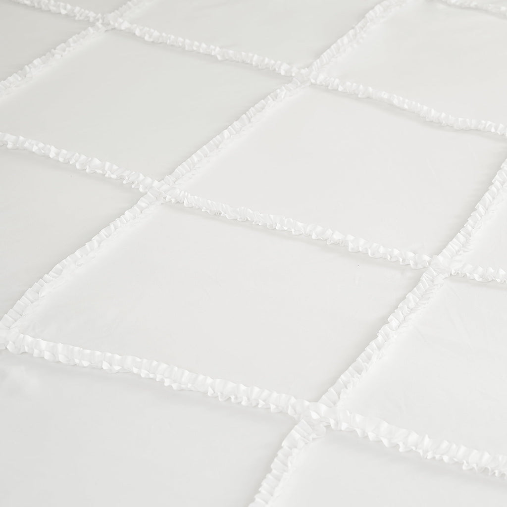 Juicy Couture Diamond Queen Comforter Set - Ruffle 3-Piece Machine Washable Reversible Bedding Comforter Set