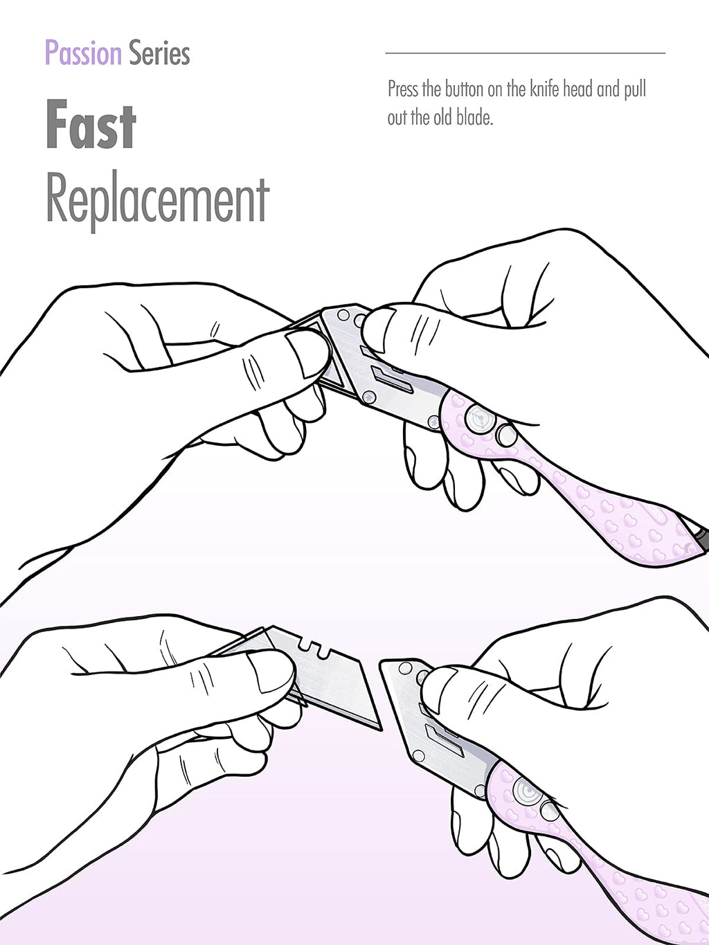 Folding Utility Knife, Cute Metal Box Cutter with Extra 5 Sharp Blades, Quick Blade Change, and Preminium Gift Packaging, for Cardboard Opener, Paper Cutter