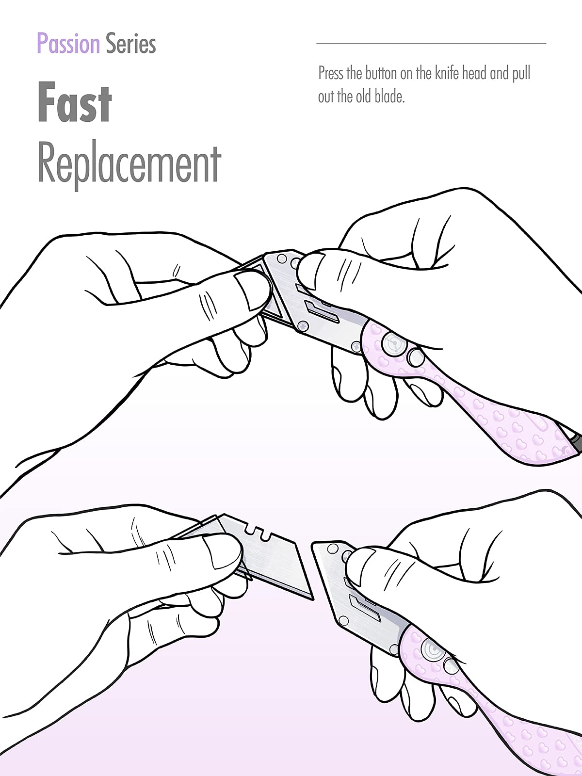 Folding Utility Knife, Cute Metal Box Cutter with Extra 5 Sharp Blades, Quick Blade Change, and Preminium Gift Packaging, for Cardboard Opener, Paper Cutter