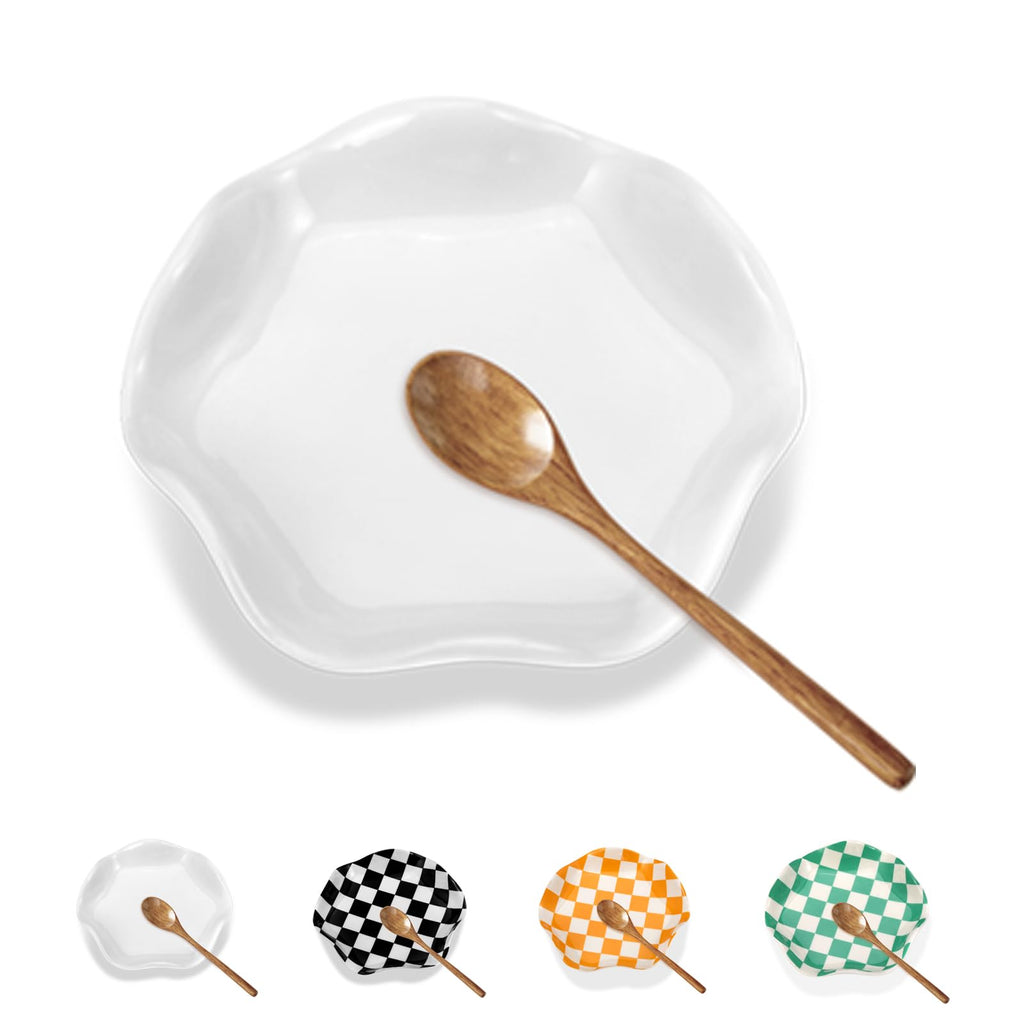 Ceramic Spoon Rest for Stove Top, 5.3 Inch Kitchen Counter Holder, Coffee and Cooking Utensil Rest, Heat-Resistant