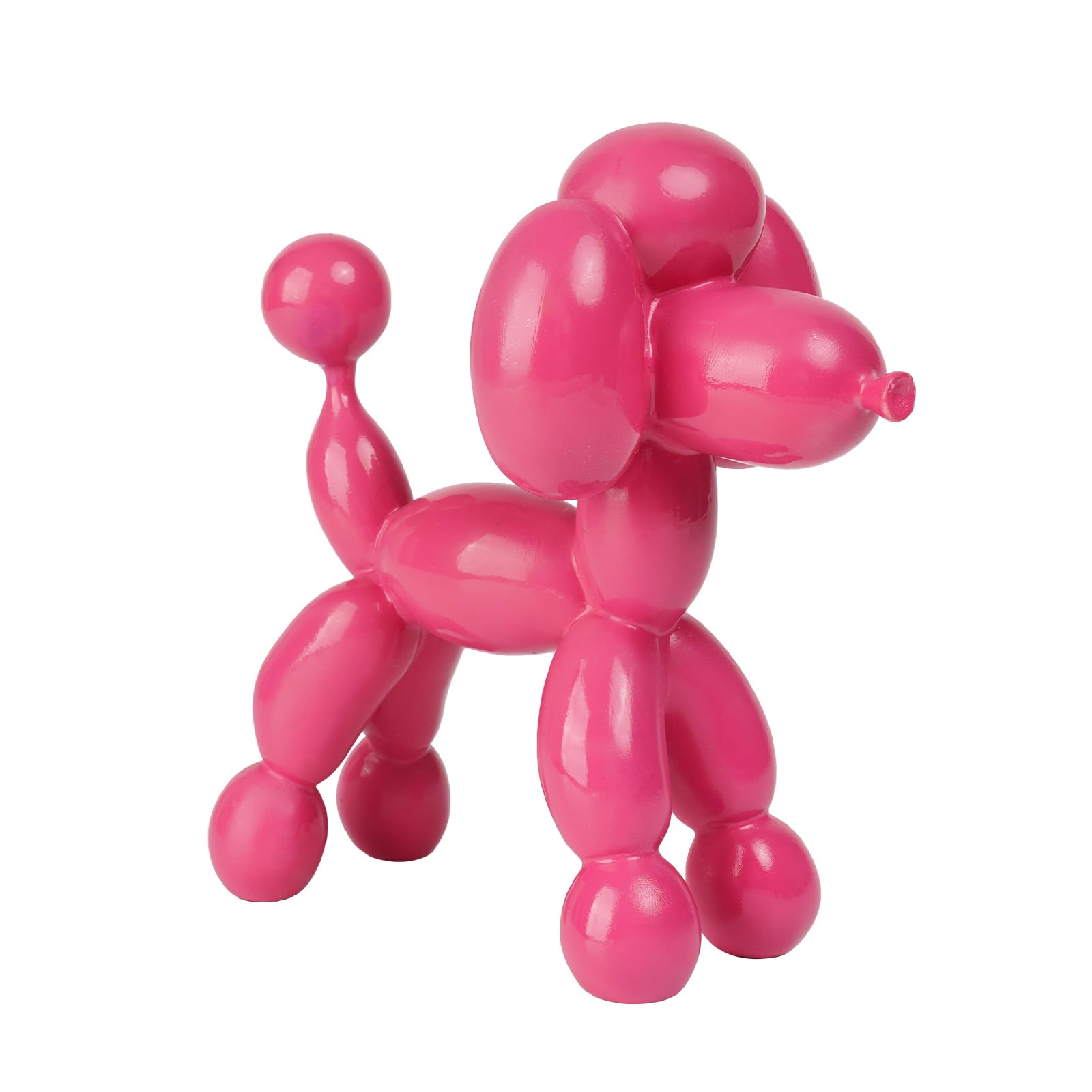 Decor Aesthetic Balloon Décor Sculptures Home Décor - Cute Resin Poodle Dog Figurines for Shelf Bookshelf Modern Décor Bedroom Office Decorations Gift for Animal Lovers