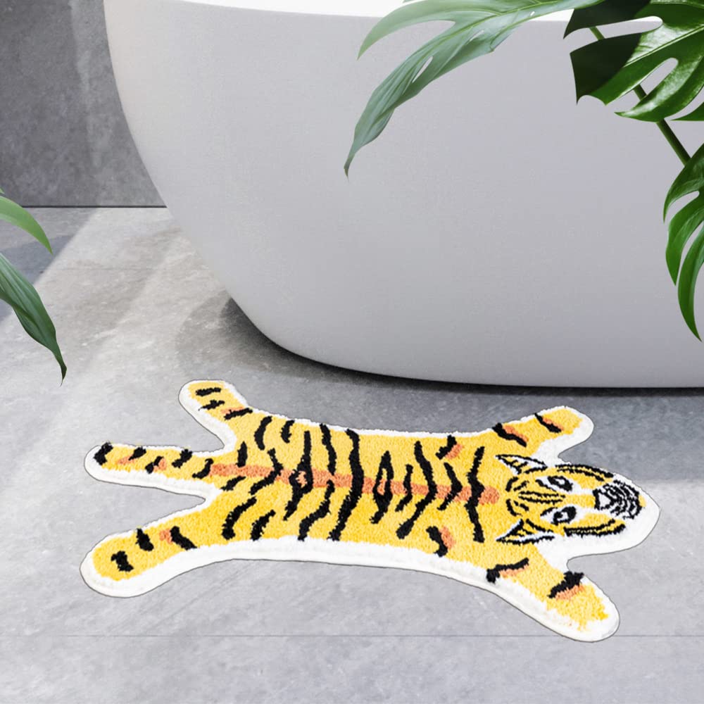 Shaped Rug Fruits Animals Bath Mat Area Rug Non-Slip Bathroom Door Mat for Bedroom Bathroom Kitchen Cartoon Area Rug for Bathroom Soft Bathmat Home Decor
