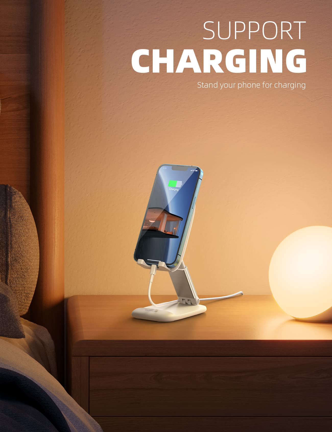 Phone Stand â€?Desktop Cell Phone Holder for Office Desk (4-8")