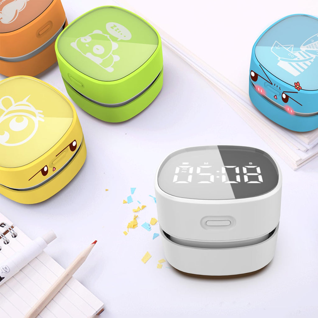 Desktop Vacuum Cleaner, Mini Table dust Sweeper Energy Saving, High Endurance up to 400 mins, Cordless & 360º Rotatable for Cleaning