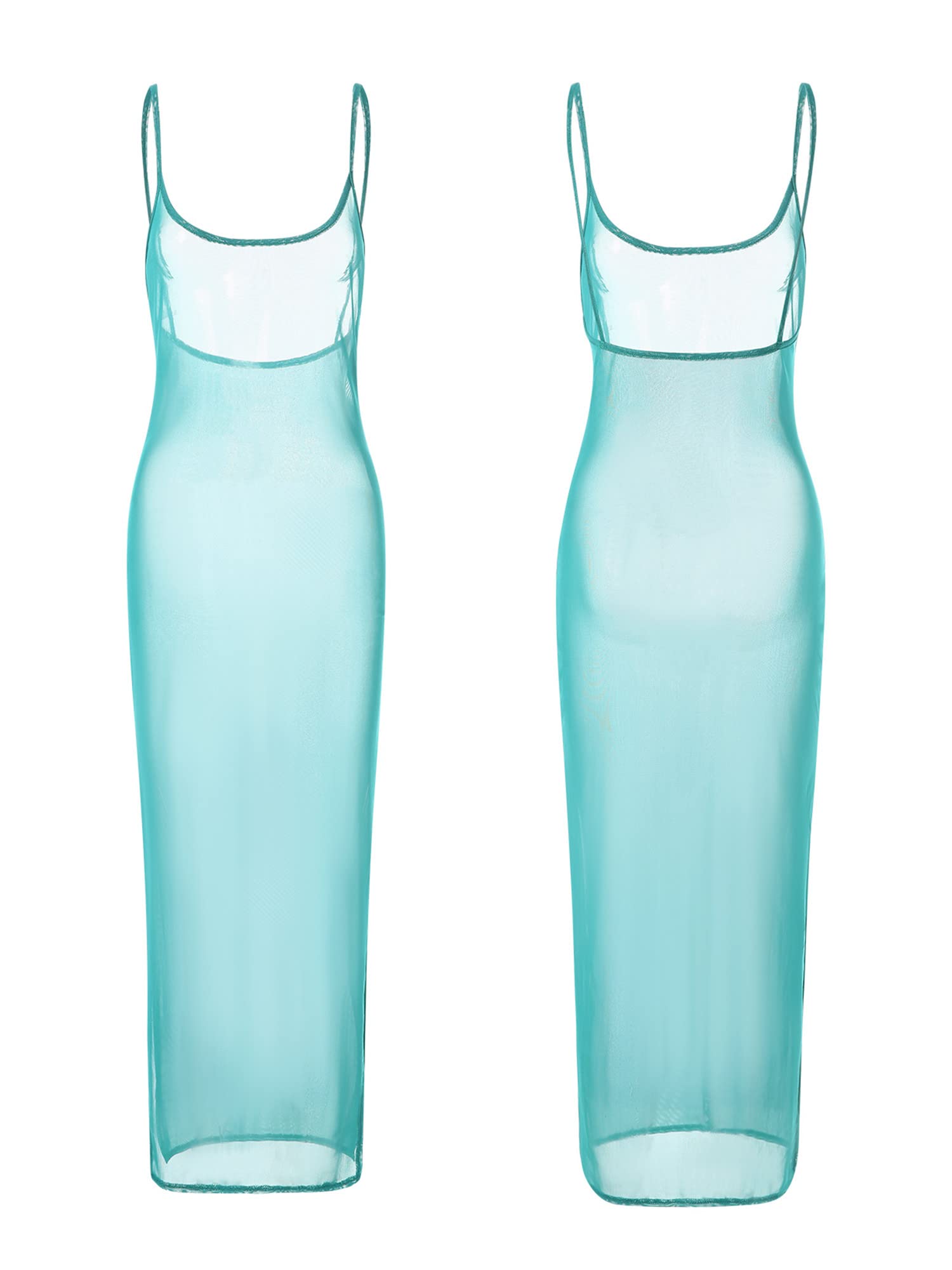 Sexy See Through Sheer Lace Maxi Dress Patchwork Backless Bodycon Long Dresses