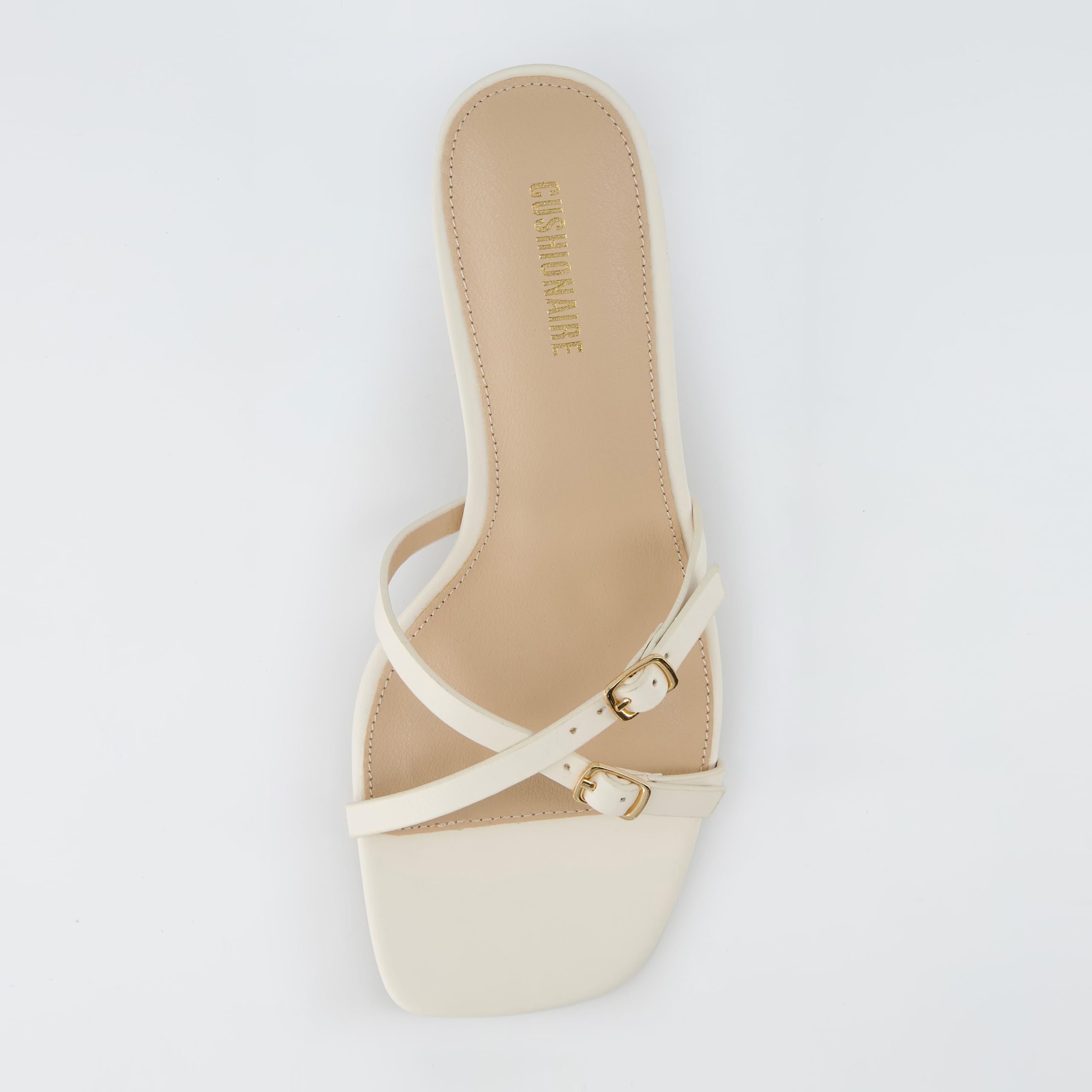 Women's Kitten Heel Sandals + Memory Foam