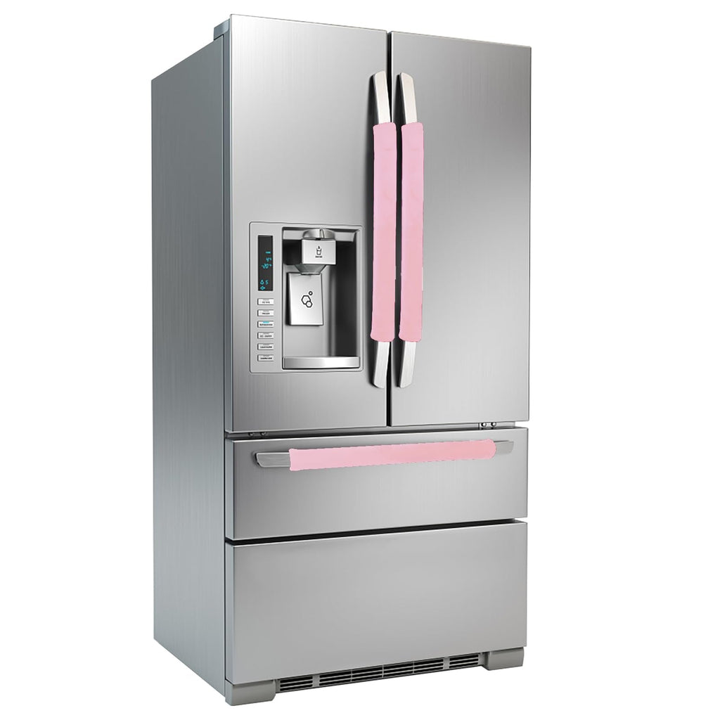 Refrigerator Door Handle Covers Kitchen Decor Keep Appliance Clean Anti-Static Stains for Fridge Dishwashers Velvet 3PCS