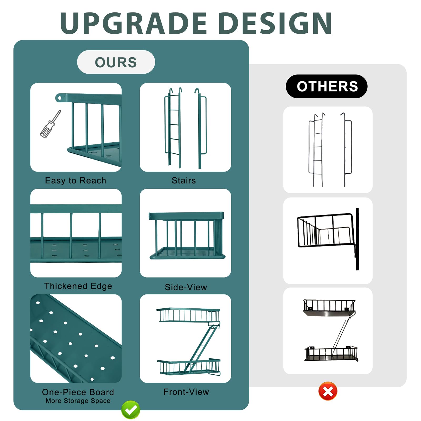 Fire Escape Shelf - Wall Decor Floating Shelves, Cute Metal Ladder Shelving for Bedroom, Home Decor Display (3-Tier)