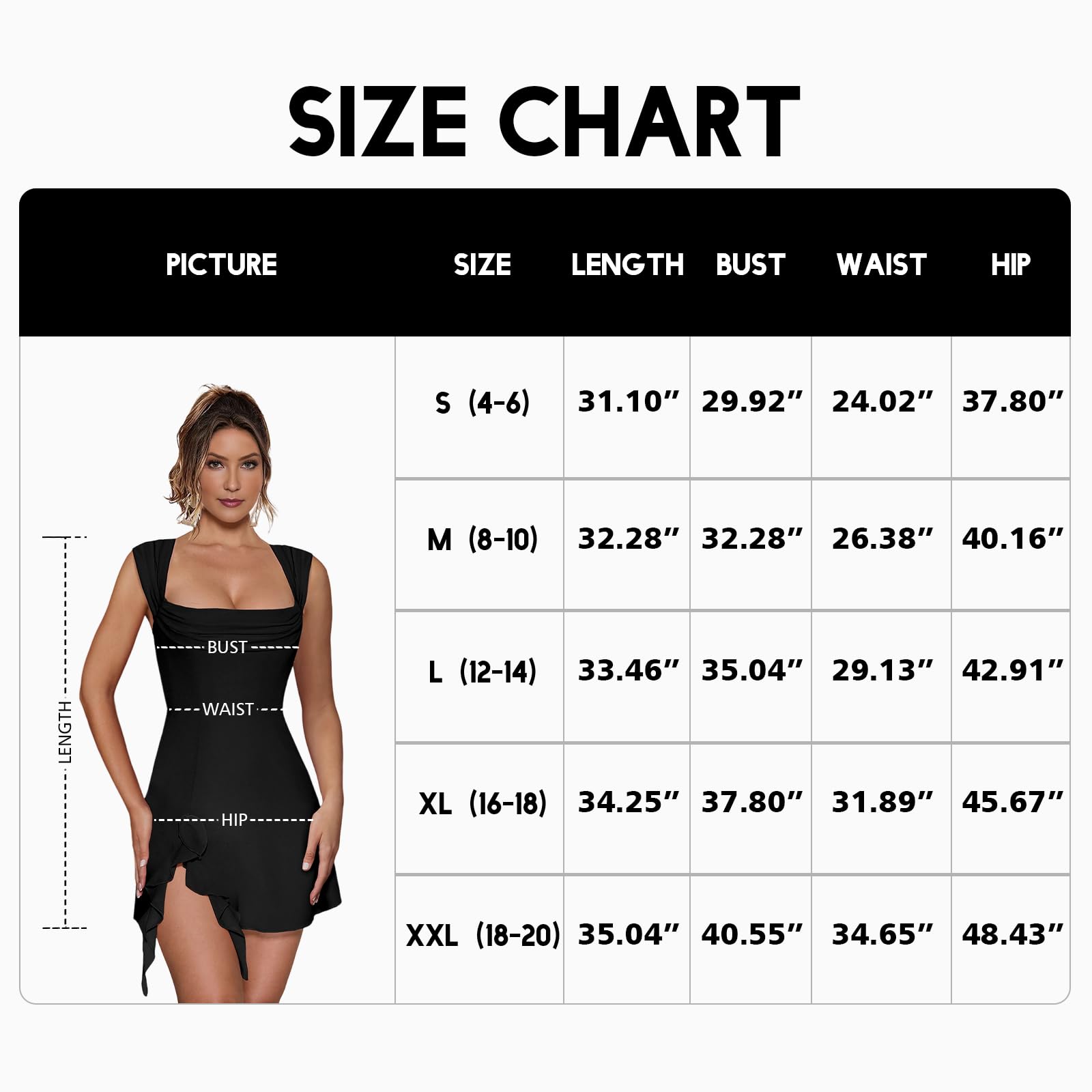 Womens Sexy Square Neck Mini Dress Elegant Sleeveless Bodycon Side Slit Ruffle Party Short Dresses