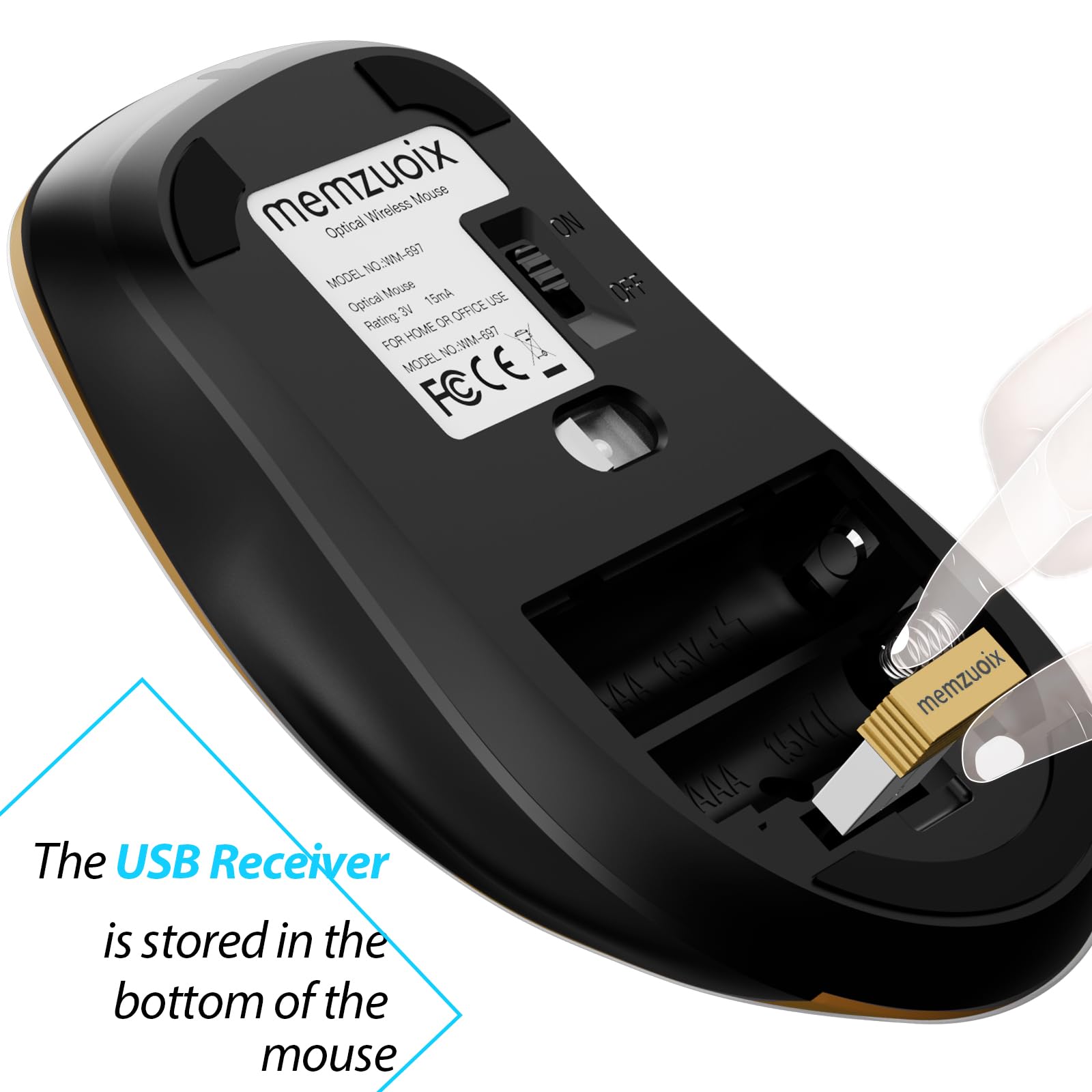 Portable Computer Wireless Mouse for Laptop, PC, Desktop, MacBook, 5 Buttons