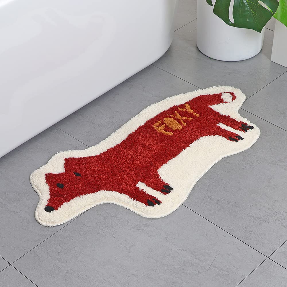 Shaped Rug Fruits Animals Bath Mat Area Rug Non-Slip Bathroom Door Mat for Bedroom Bathroom Kitchen Cartoon Area Rug for Bathroom Soft Bathmat Home Decor