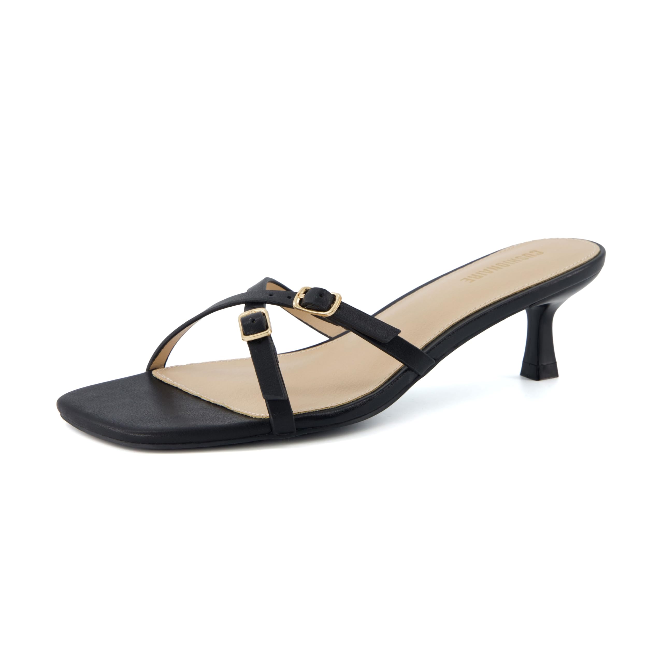 Women's Kitten Heel Sandals + Memory Foam