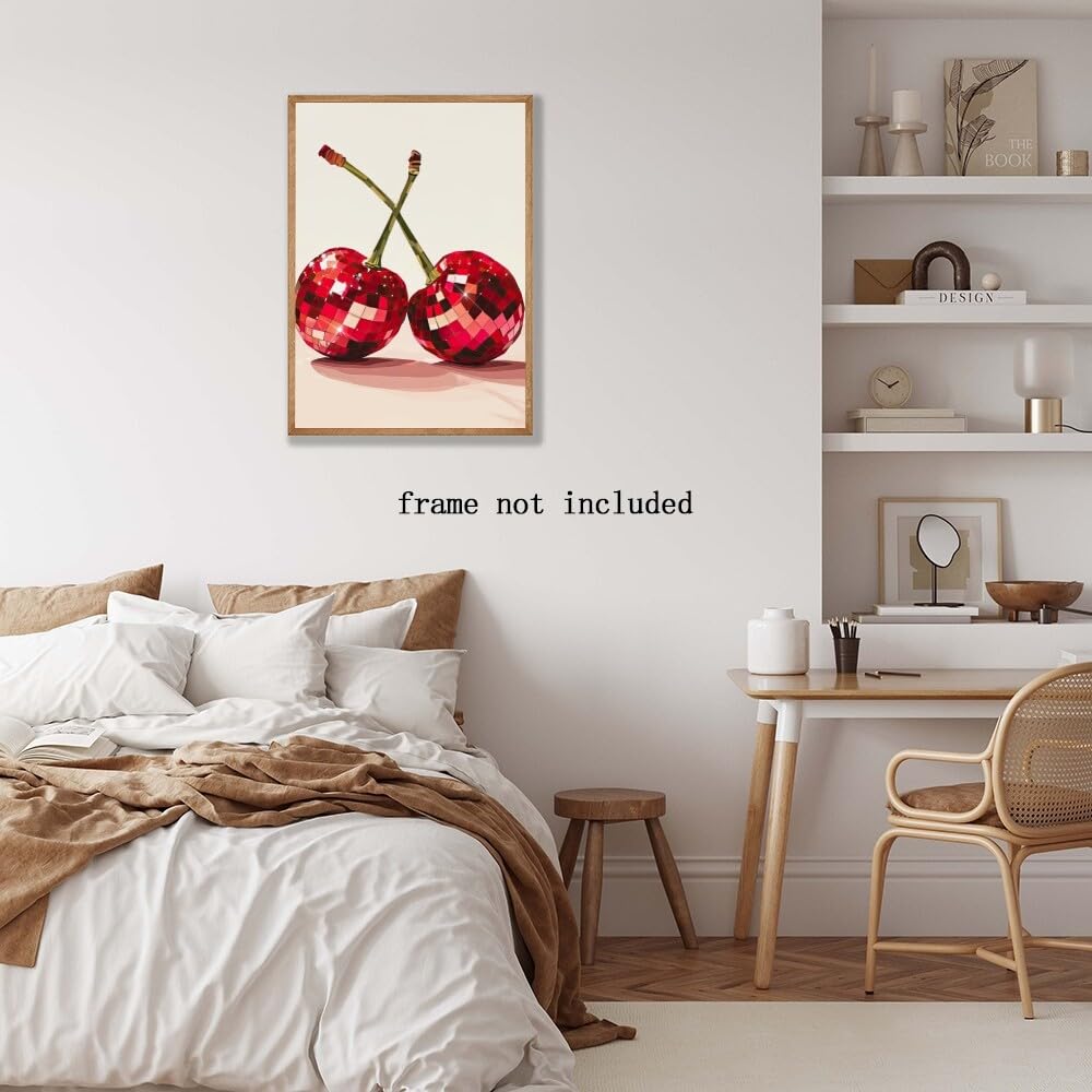 Disco Ball Fruits Canvas Print â€?Trendy Glam Wall Art