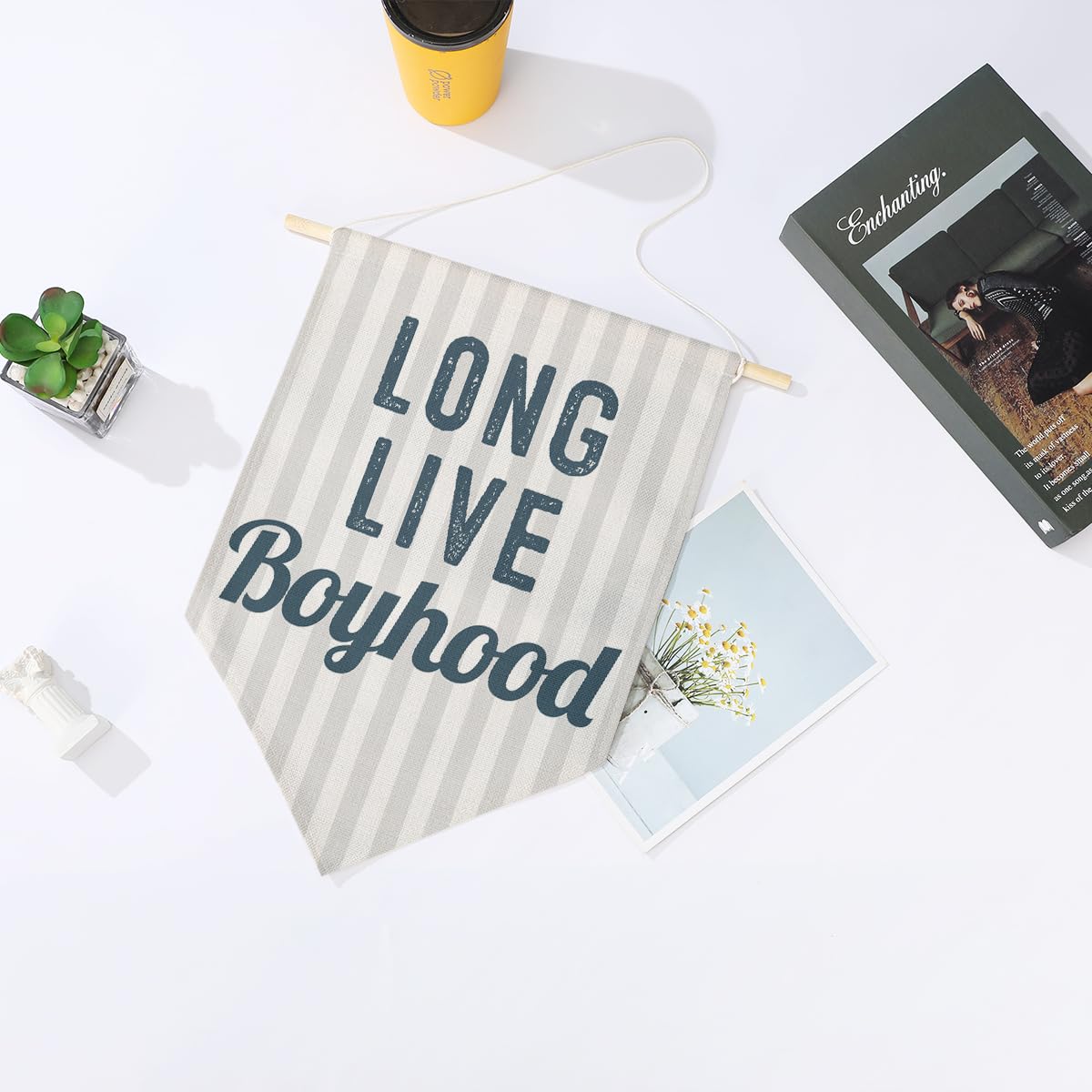 Preppy Positive Affirmations Wall Hanging Pennant Flag â€?Aesthetic Decor for Classroom, Bedroom, or Home