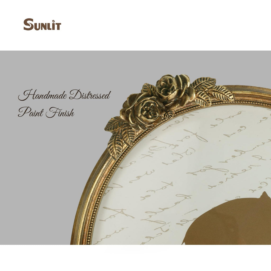 Vintage Picture Frame, Oval Antique Photo Frames with Glass Front, Luxury Photo Display, Tabletop Wall Hanging