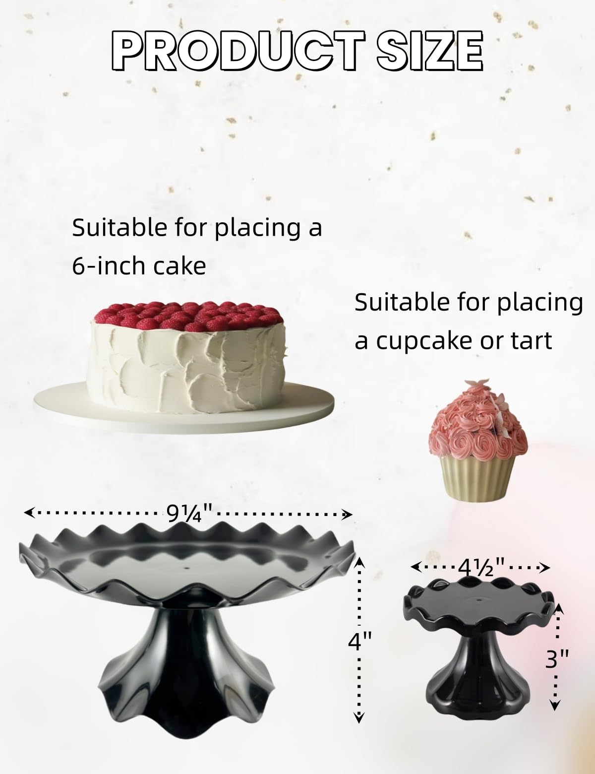 Cake Stand Set, Laced Cake Stand, Mini Cupdake Holder 3 Pcs