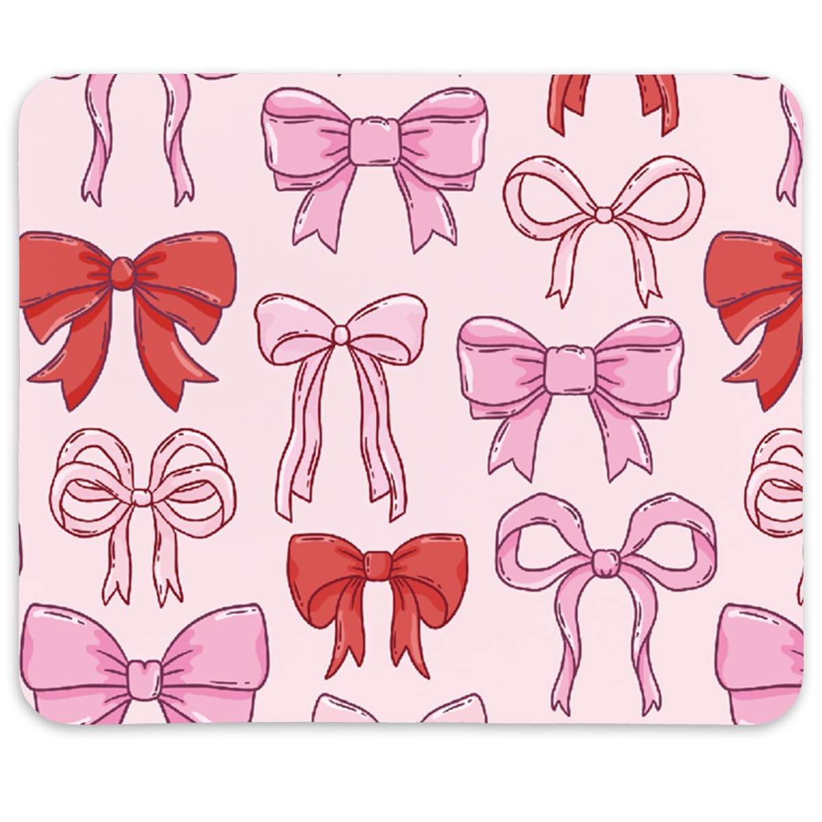 Coquette Bow Mouse Pad, Trendy Mouse Pad, Preppy Cute Mouse Pad for Desk Home Office & Gaming, 9.5x7.9 inches