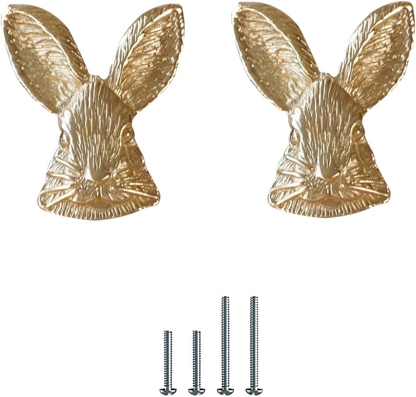 Gold 4 Pack Brass Knobs for Dresser, Drawers and Cabinet Decorative